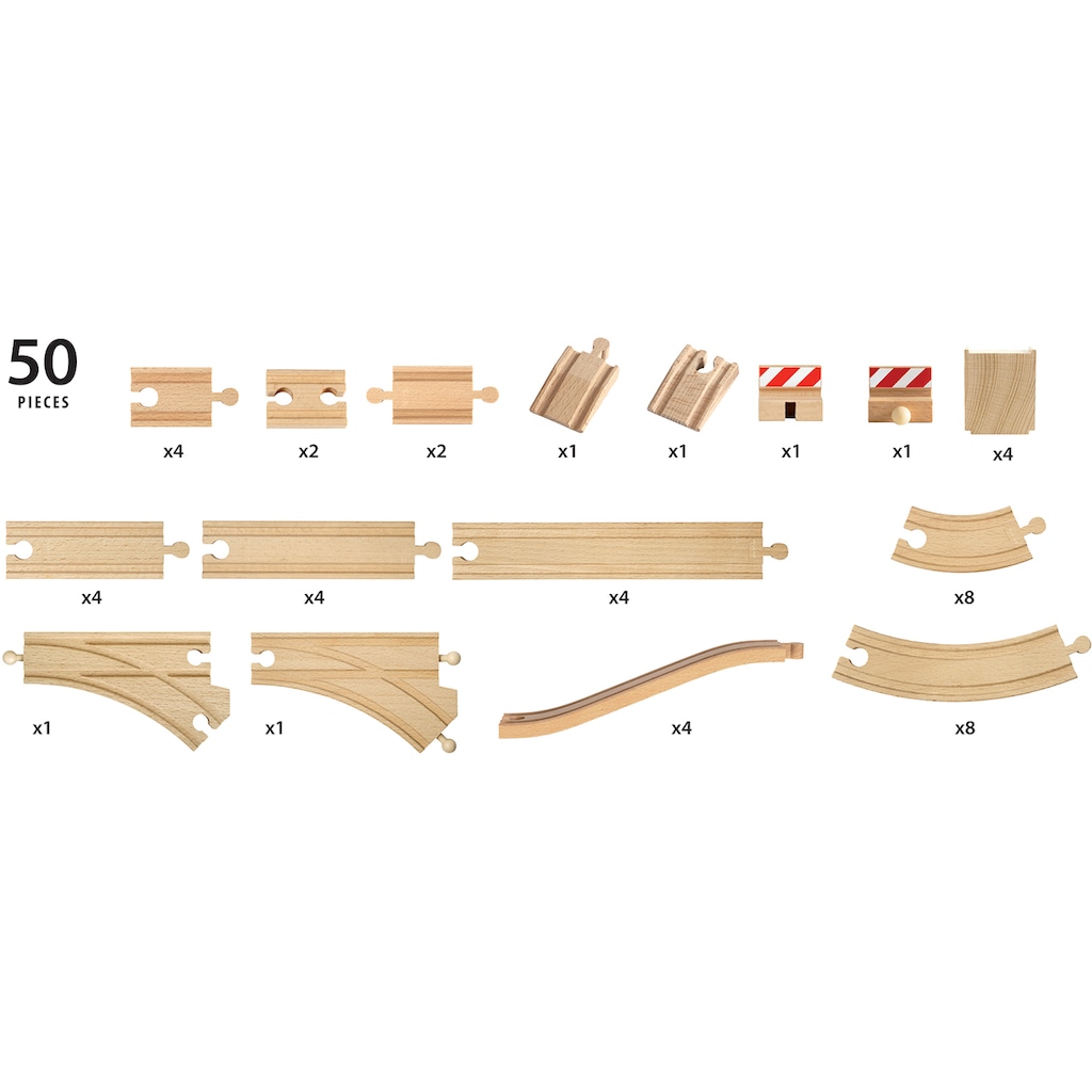 BRIO® Gleise-Set »Holzschienenset, WORLD Großes Schienensortiment«