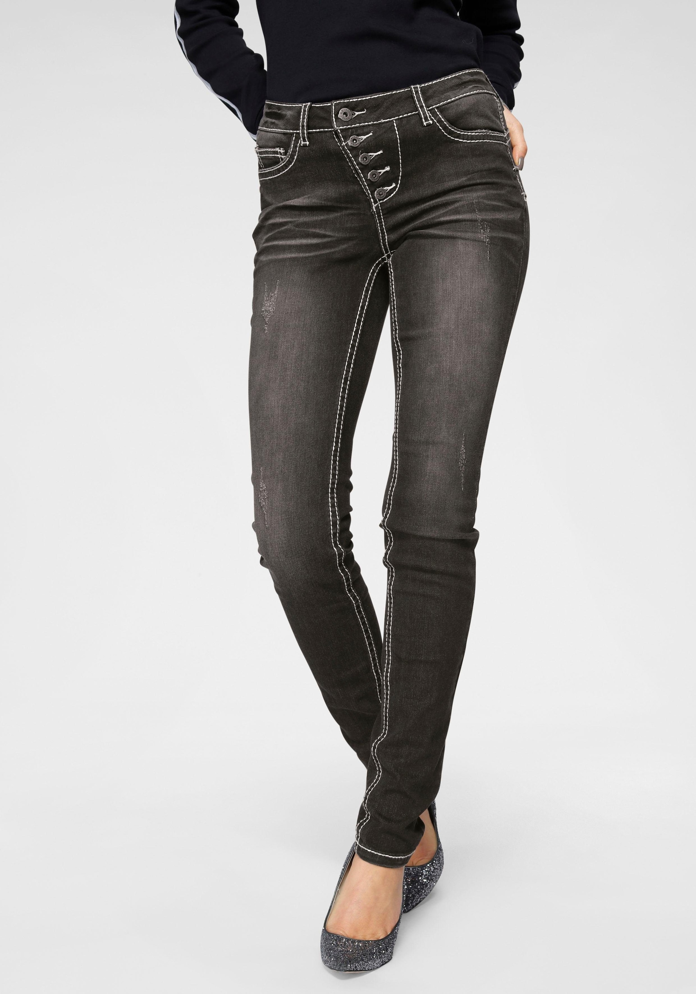 Arizona Slim-fit-Jeans »Heavy Washed - Shaping«, Mid Waist