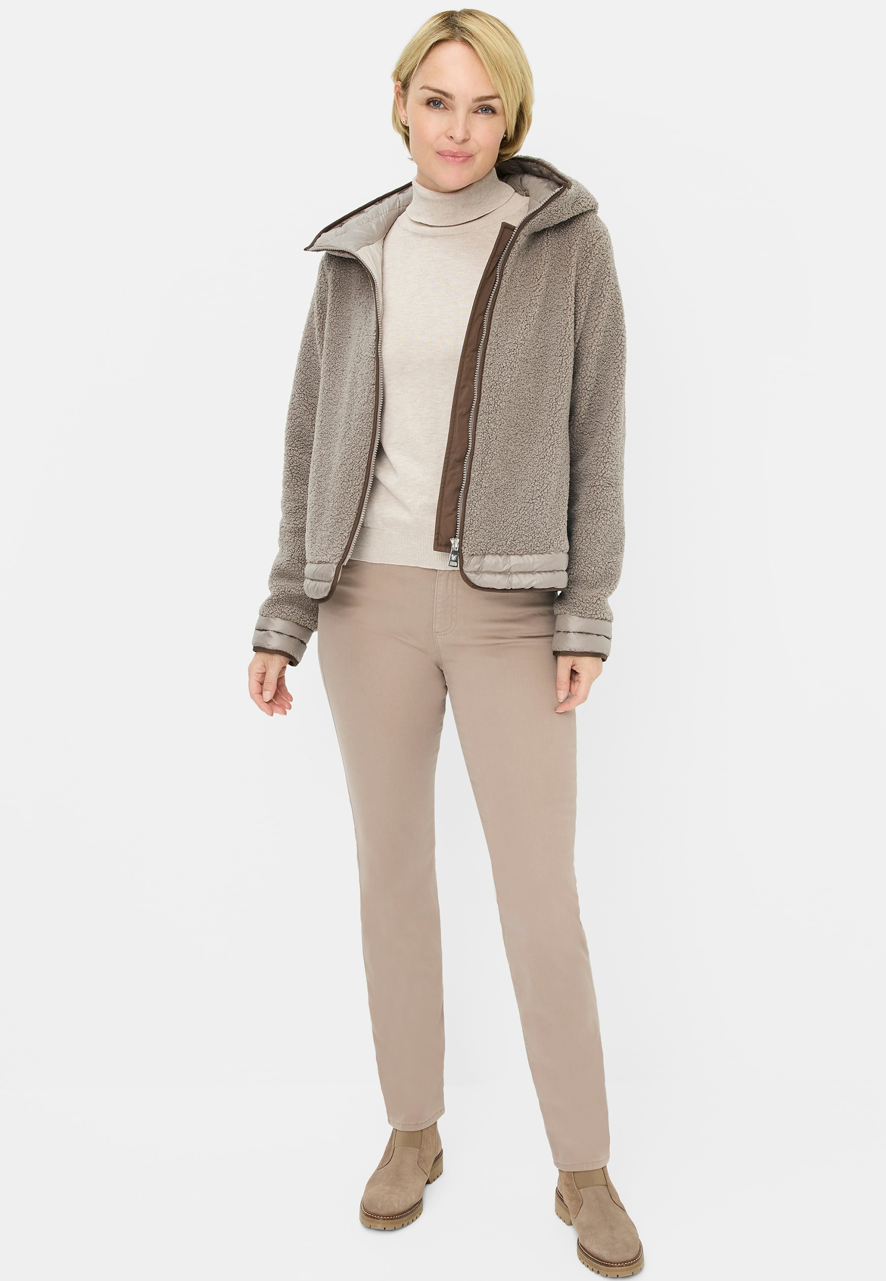 Fuchs Schmitt Plüschjacke, mit Kapuze, mit Kapuze günstig online kaufen