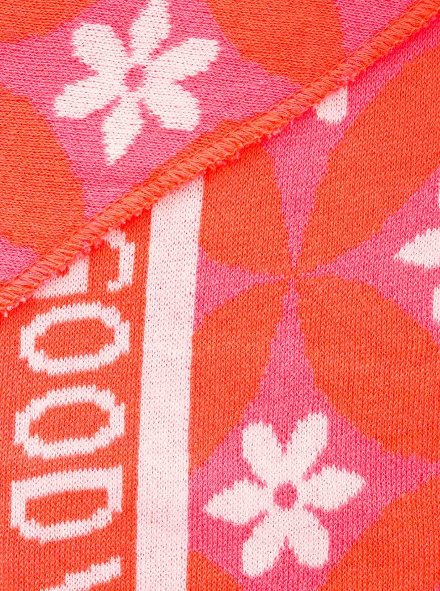 Zwillingsherz Dreieckstuch »"Luxury Vibes"«, Tuch mit Blumenmotiv und positiver Botschaft