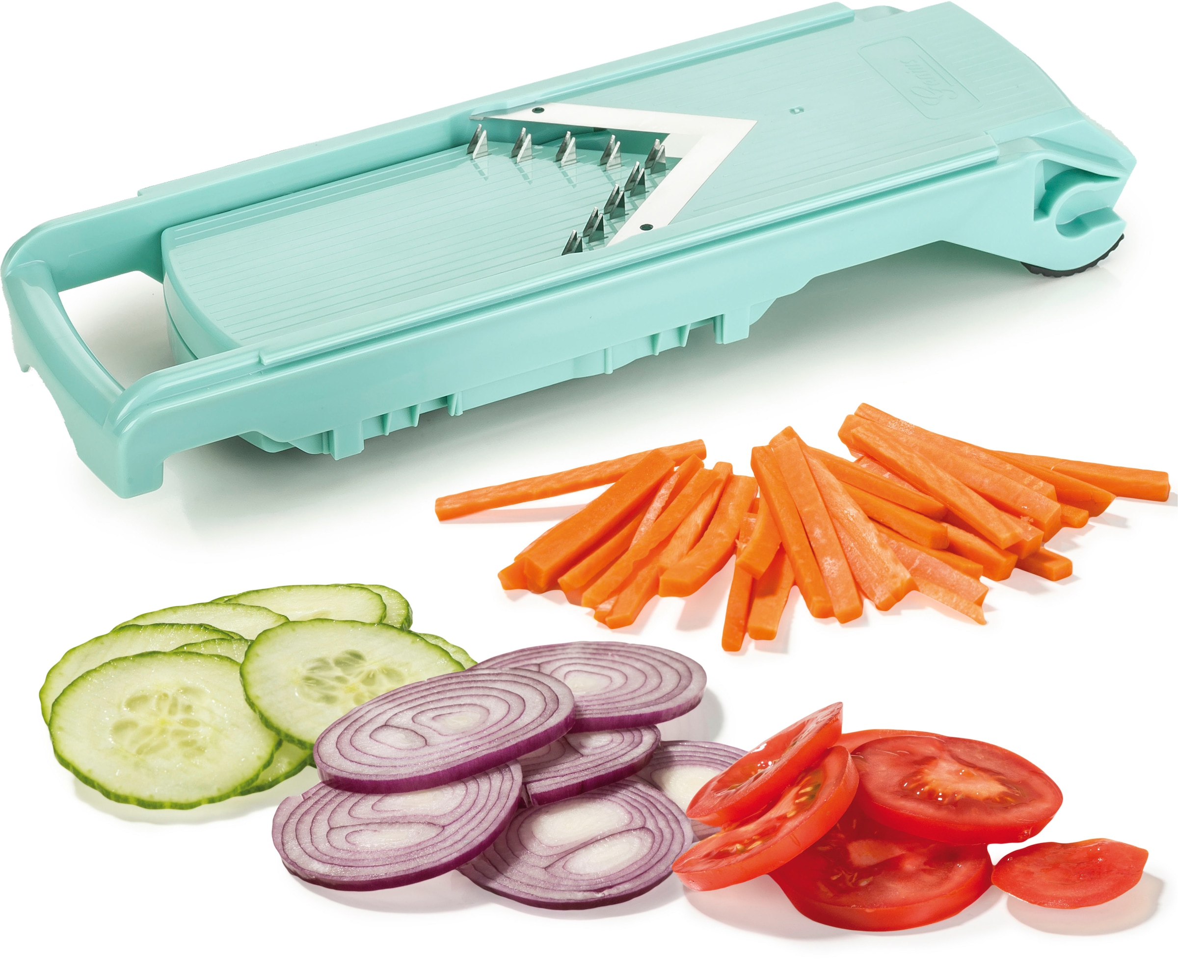 Genius Zerkleinerer »Genius Nicer Dicer Fusion 16-tlg., mit Julietti Spiralschneider«, ideal für die Zubereitung von Speisen, Hauptgerichten und Desserts