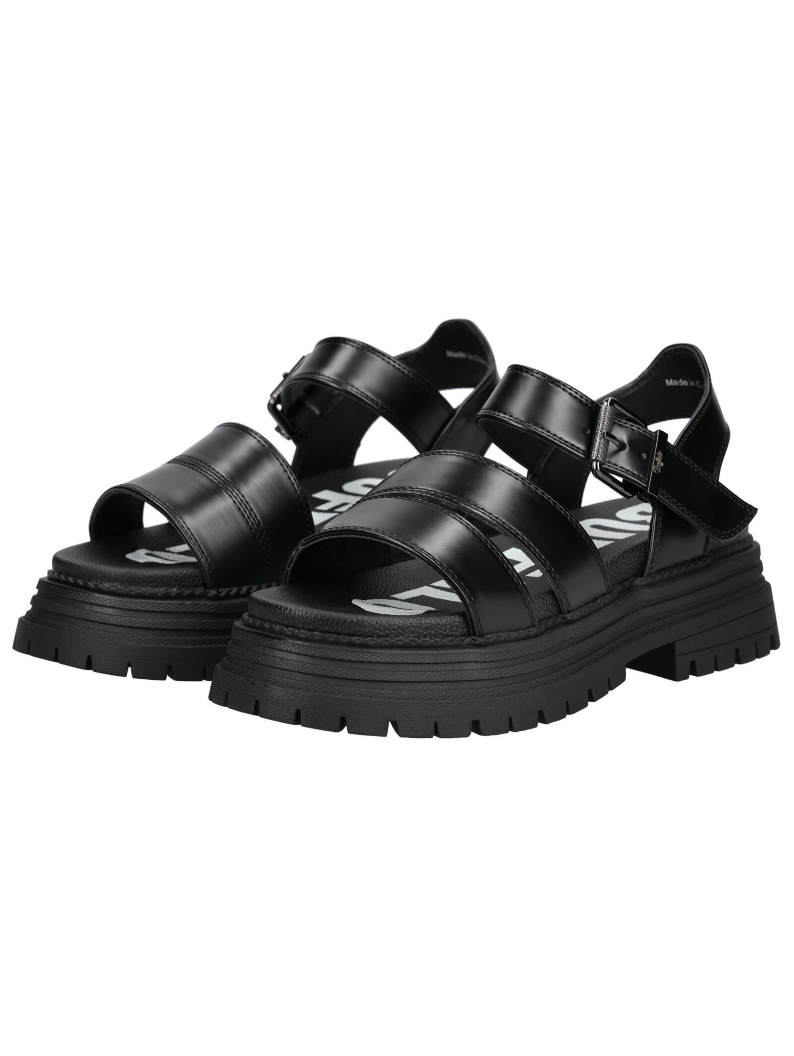  Buffalo Sandals Black Size 40 6
