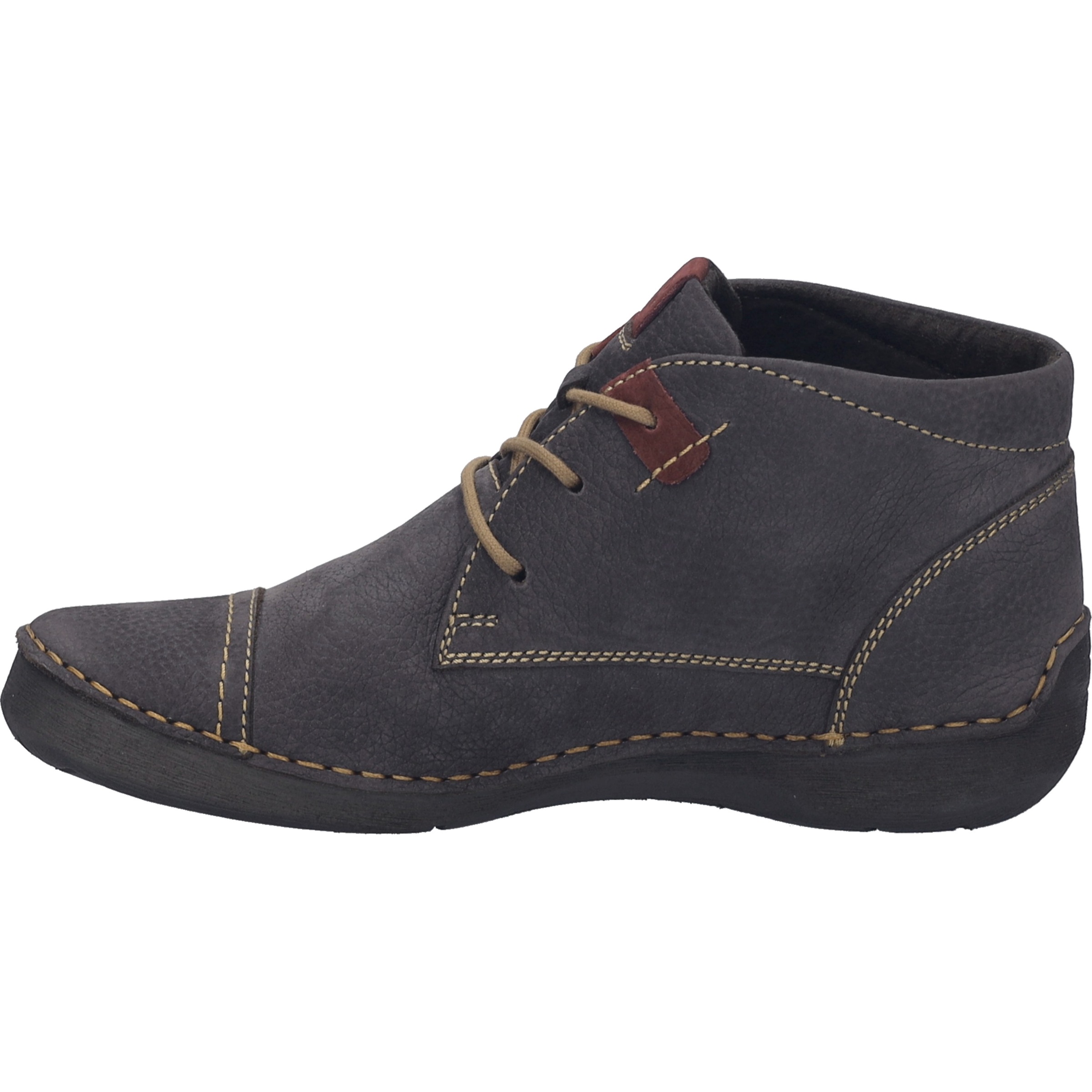 Schnürschuh JOSEF SEIBEL "Fergey 43, titan-kombi", Damen, Gr. 38, grau (titan, kombi), Obermaterial: 100% Rindsleder Leather cow., Schuhe Schnürschuh 2