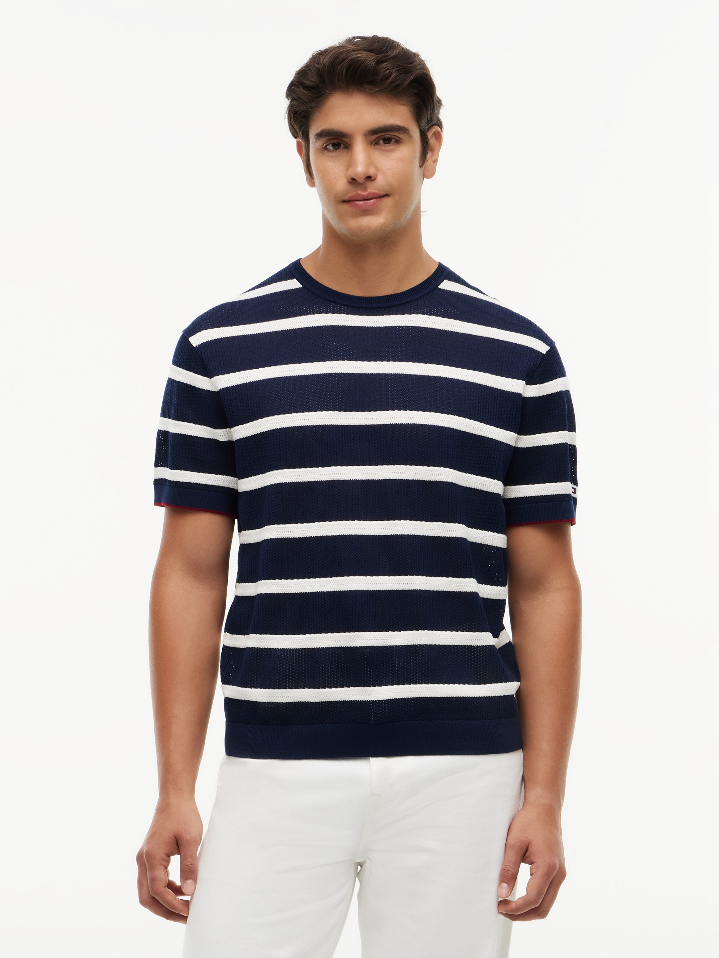Tommy Hilfiger Kurzarmpullover "Dress Casual Premium Line Knit Shirt"