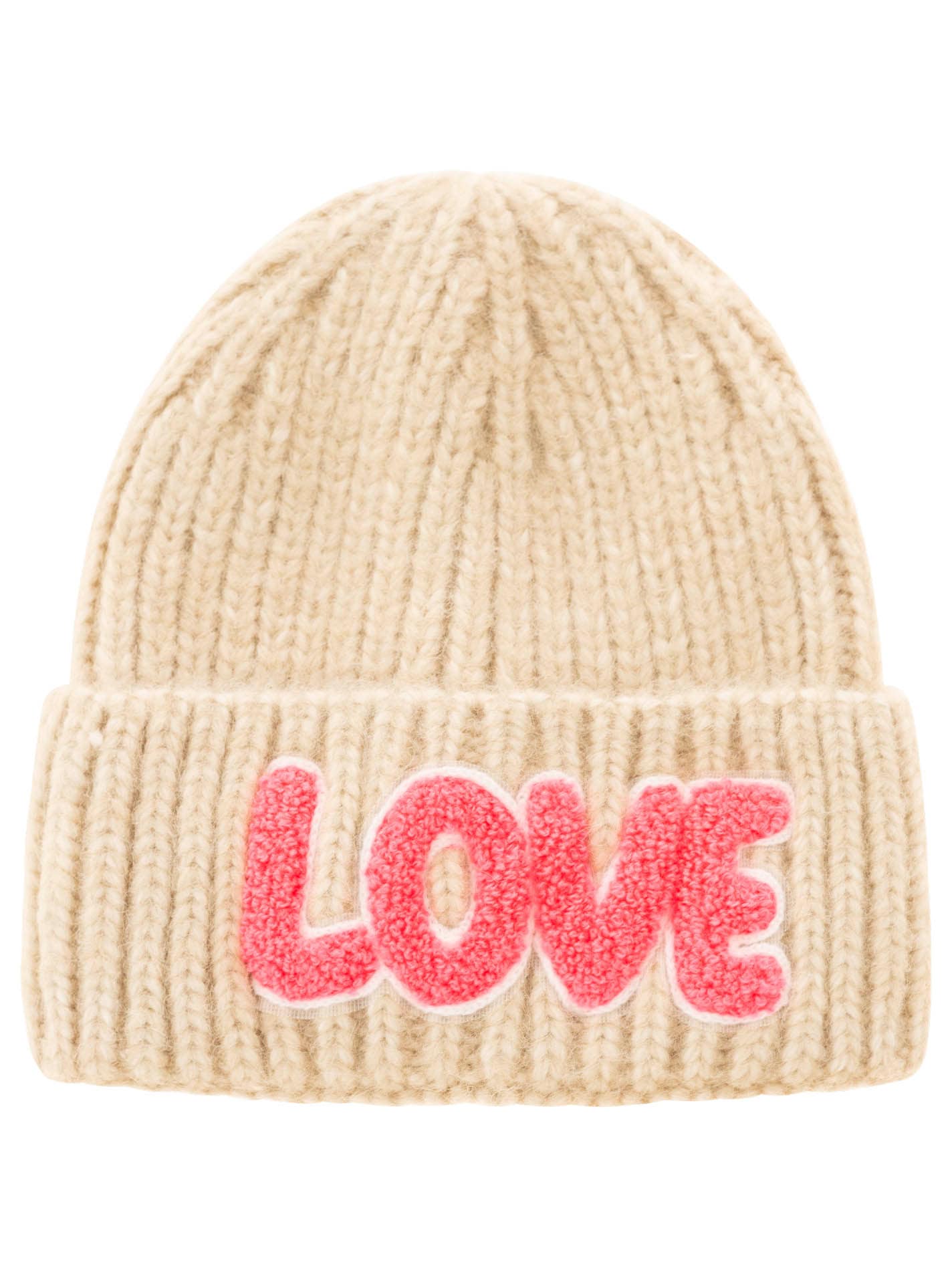 Zwillingsherz Beanie »"Love Label"«, mit LOVE-Schriftzug und Wollanteil
