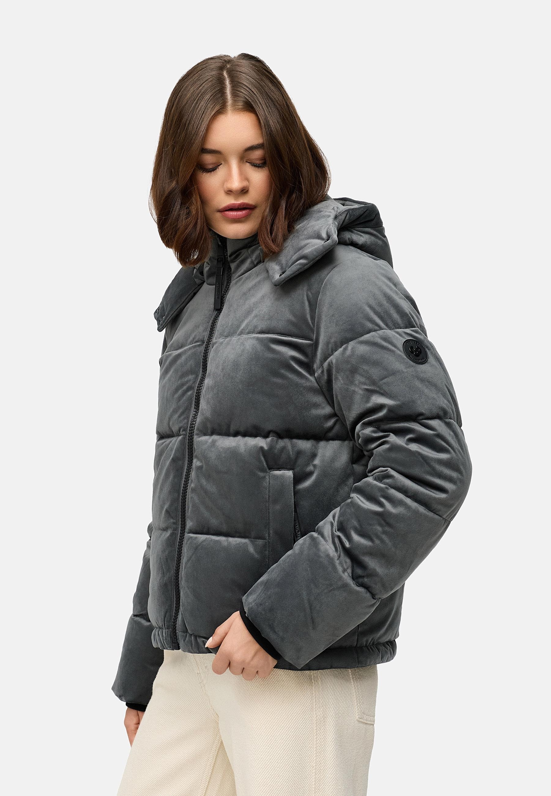 Ragwear Steppjacke »Roobie Velvet YOUMODO«, mit Kapuze, Gesteppte Winterjacke in Samtoptik mit Kapuze