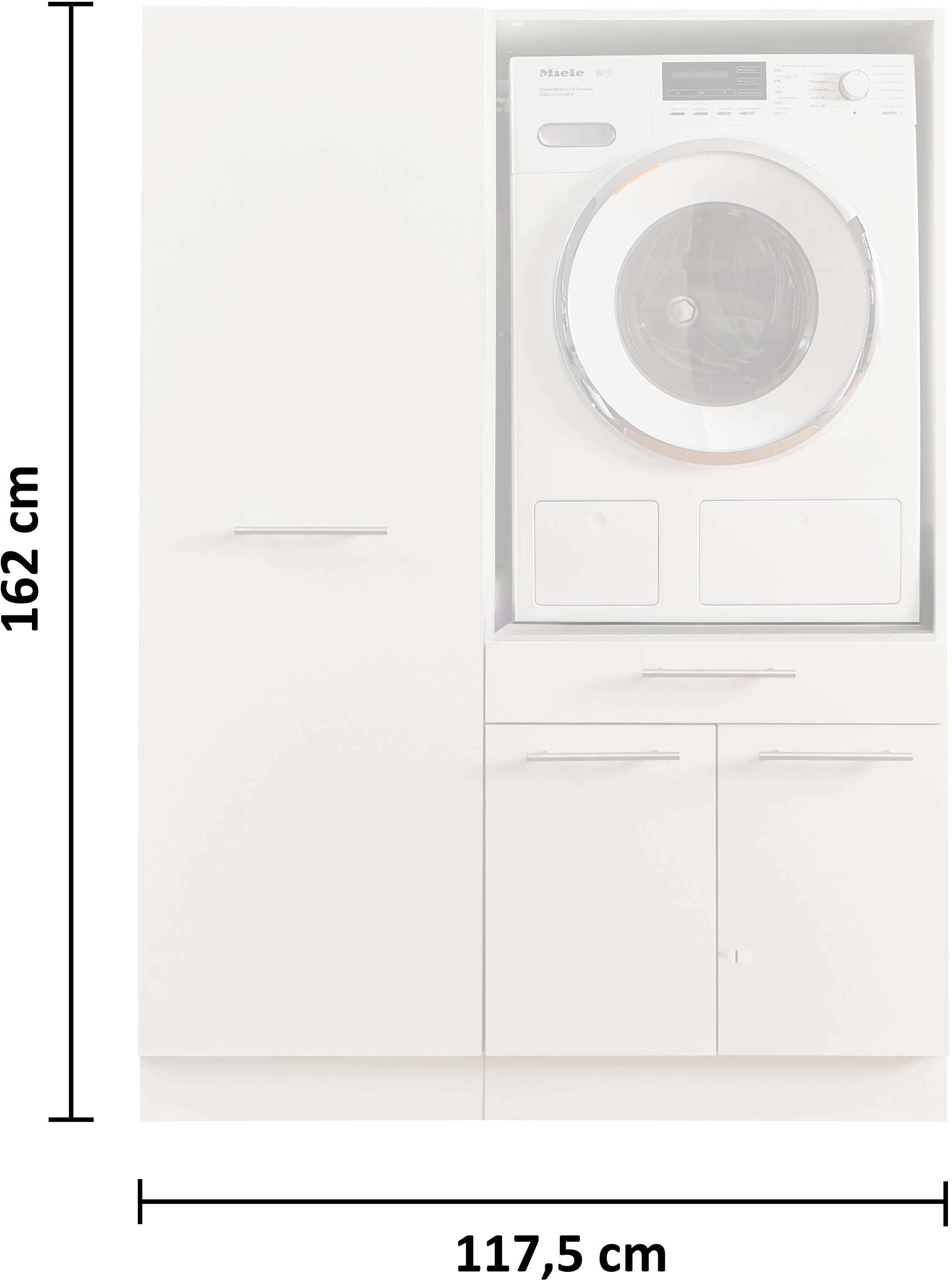 Laundreezy Mehrzweckschrank-Set »LAUNDREEZY LDSK6«, Breite 117,5 cm