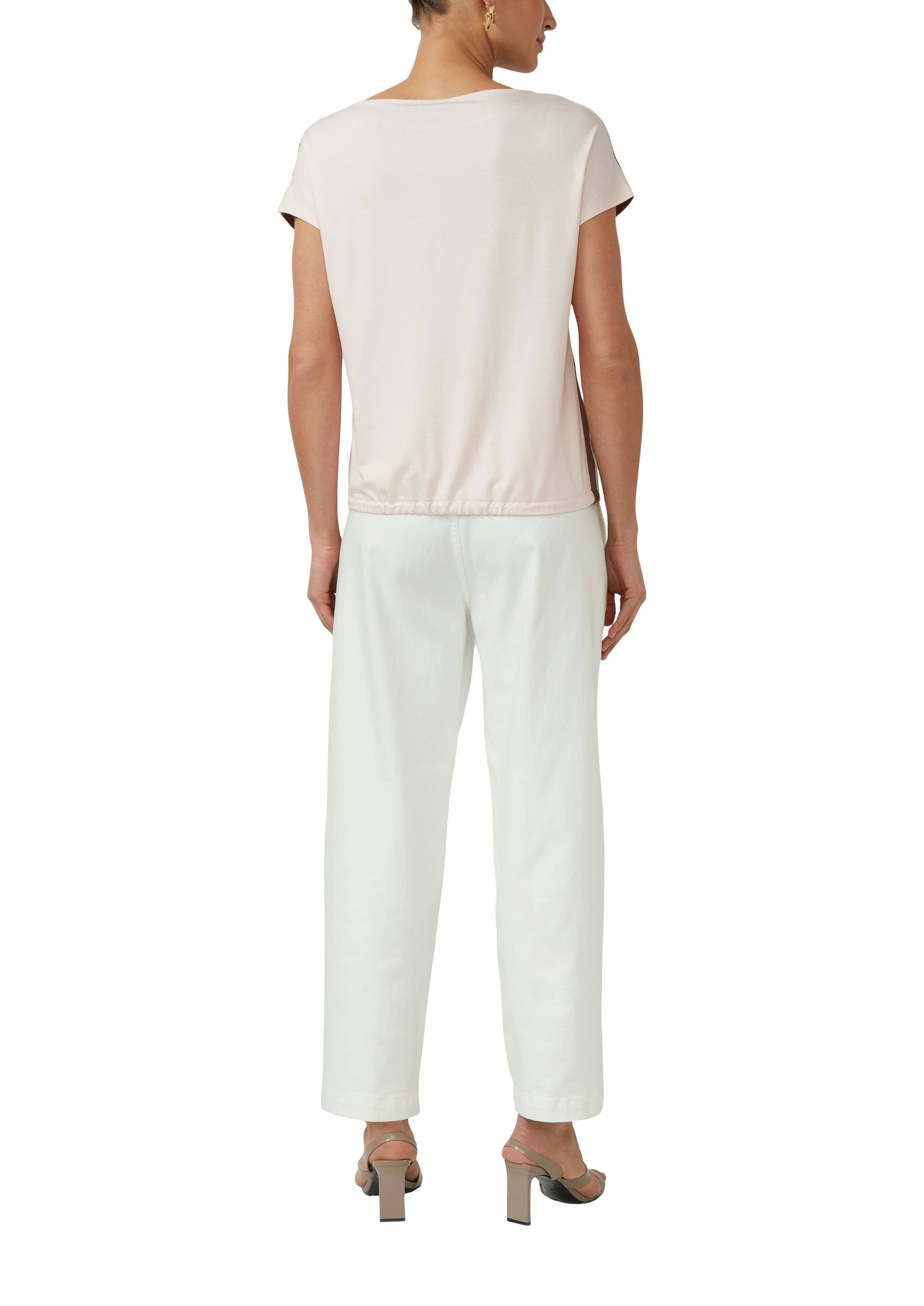 s.Oliver BLACK LABEL Kurzarmshirt mit floralem Muster