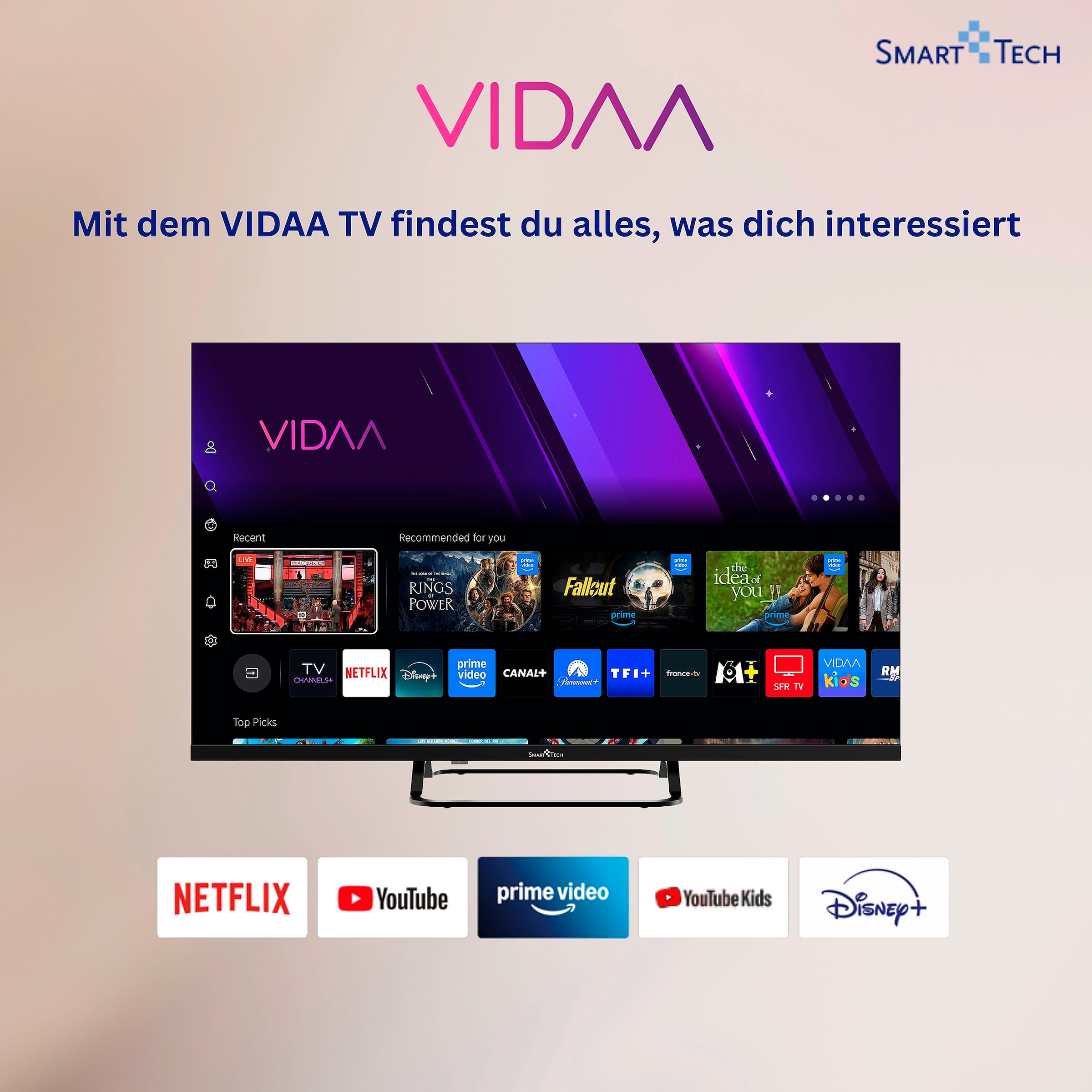 Smart Tech LED-Fernseher »32HV02V« 80 cm/32 ″ HD ready Smart-TV