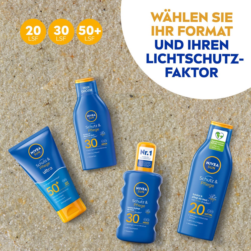 Nivea Sun Sonnenschutzspray »Babies & Kids Sensitiv Schutz+Gratisgröße Lotion to go«, (Set)