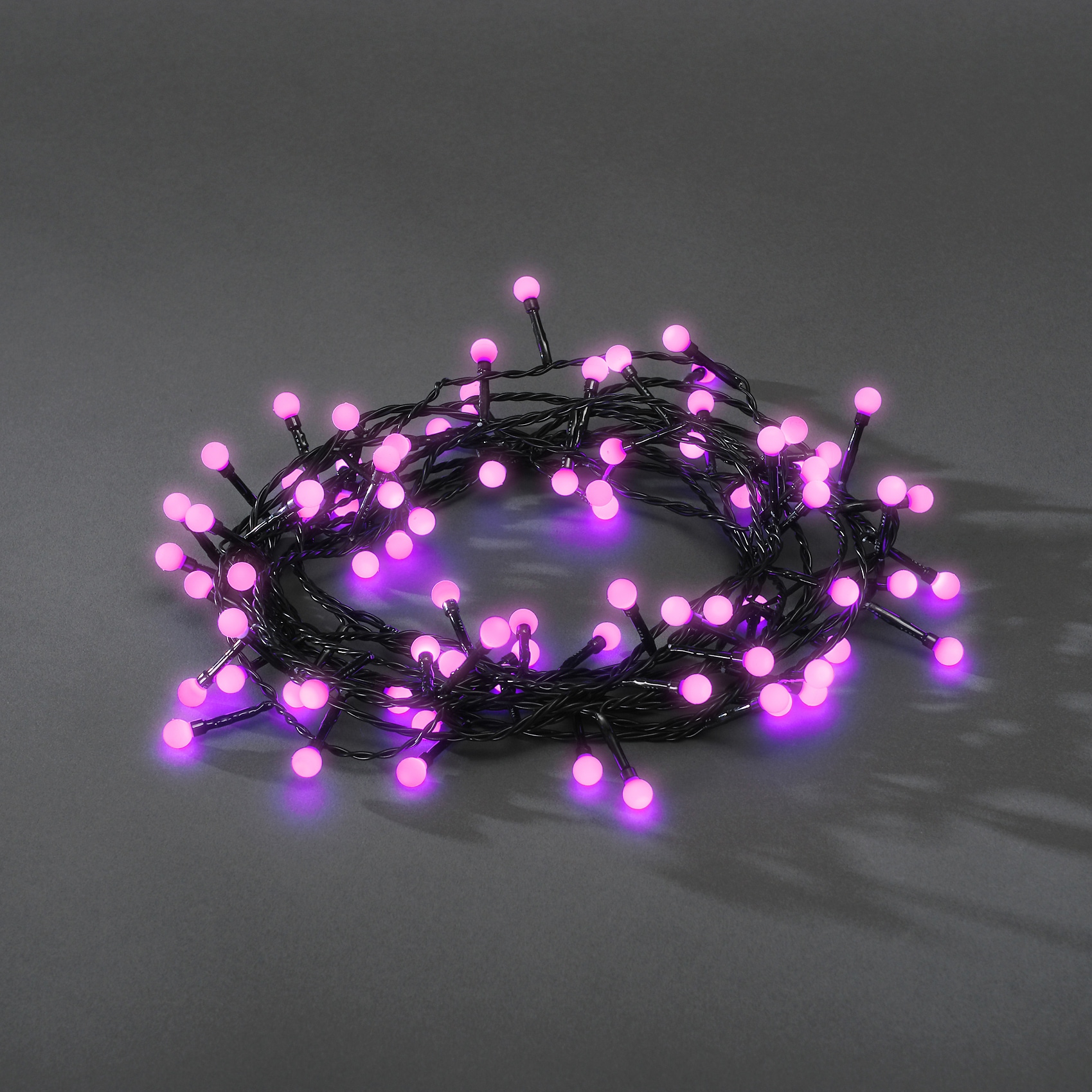 KONSTSMIDE LED-Lichterkette »Weihnachtsdeko aussen«, 80 purpurfarbene Globelichterkette, 80 St.-flammig, runde | bestellen BAUR LED Dioden Dioden