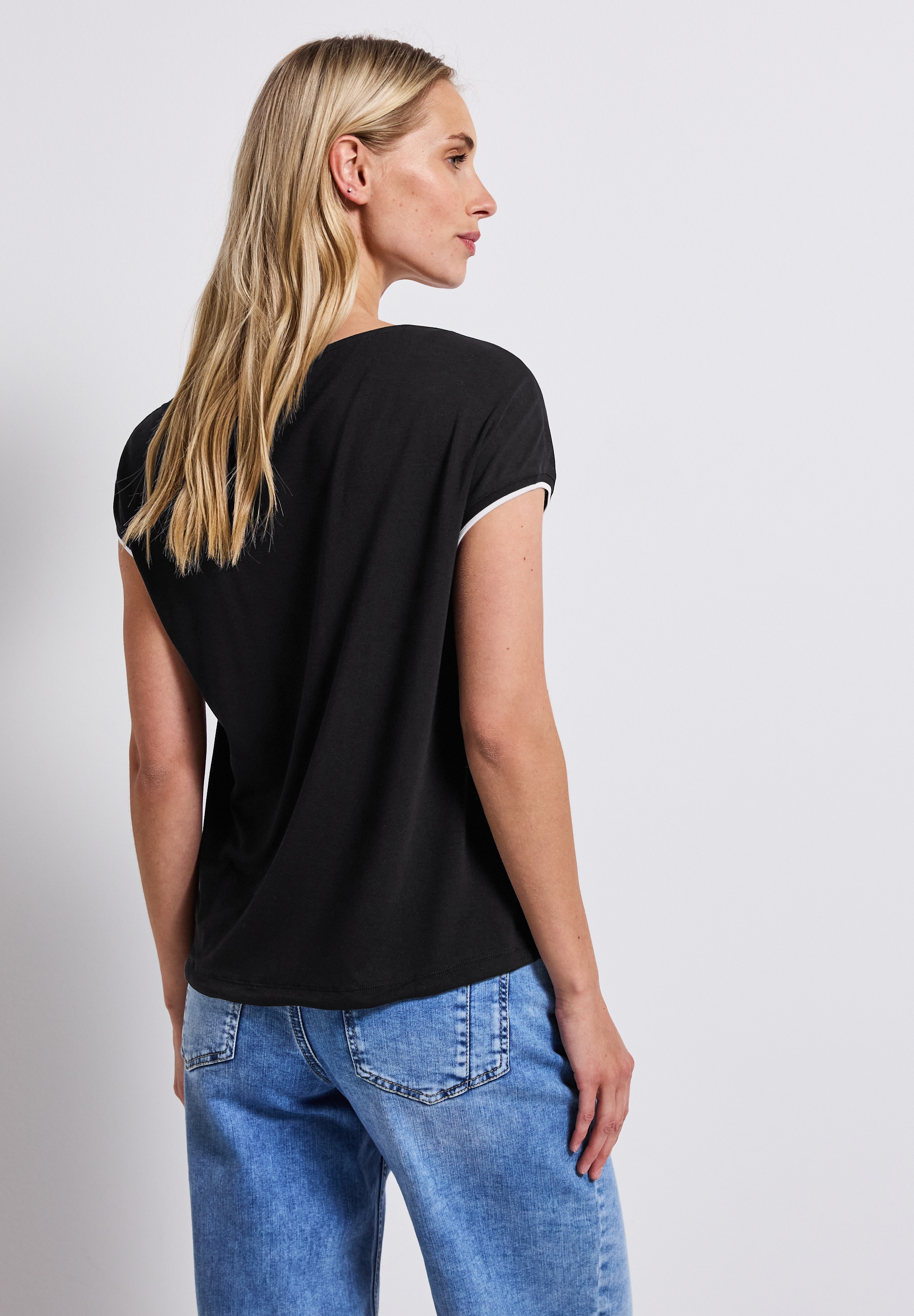 STREET ONE T-Shirt, mit Elastiksaum