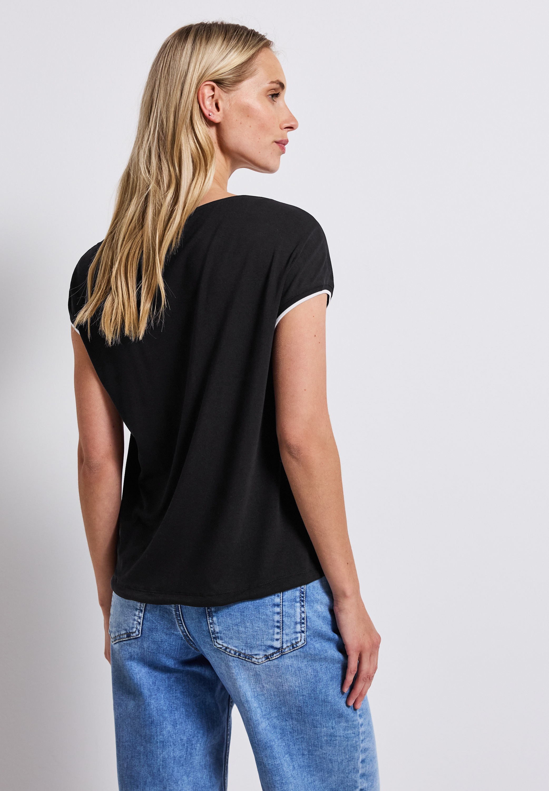 STREET ONE T-Shirt mit Elastiksaum günstig online kaufen