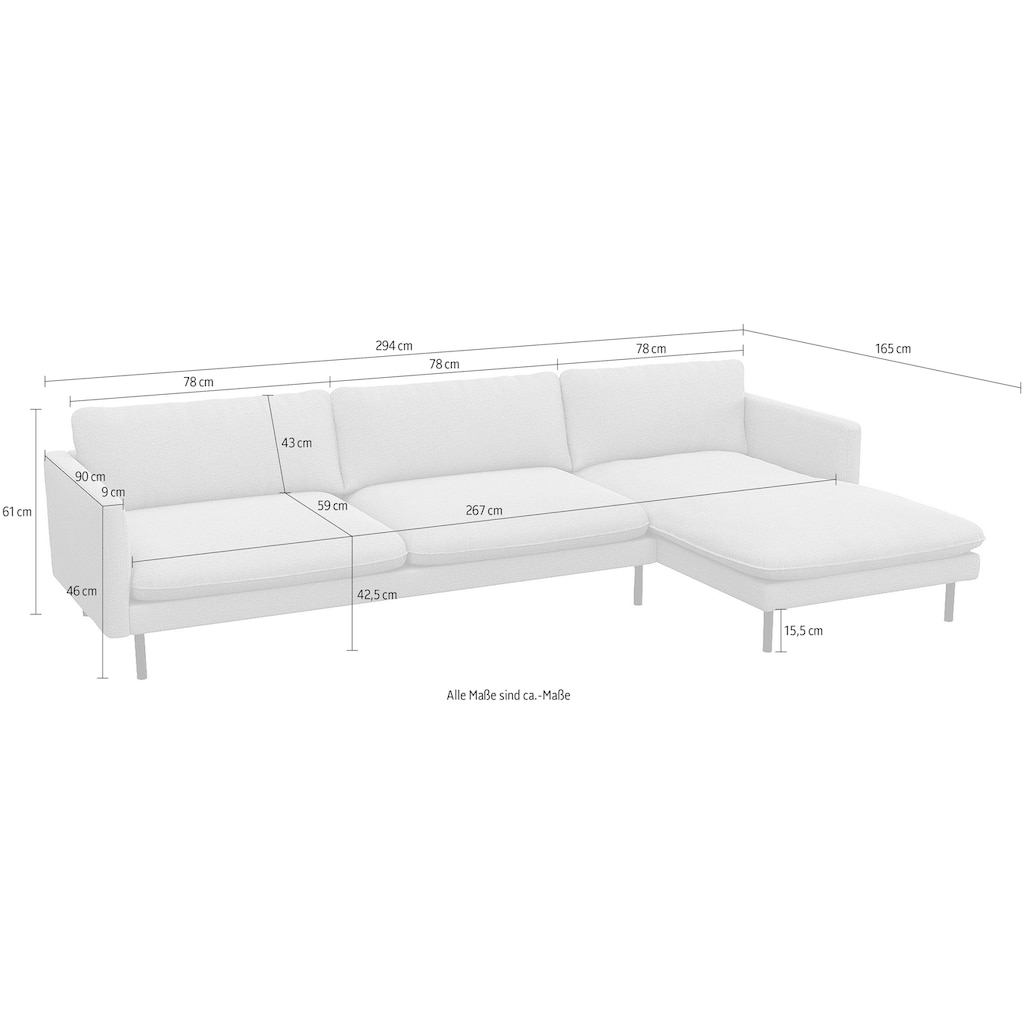 FLEXLUX Ecksofa »Bolzano«