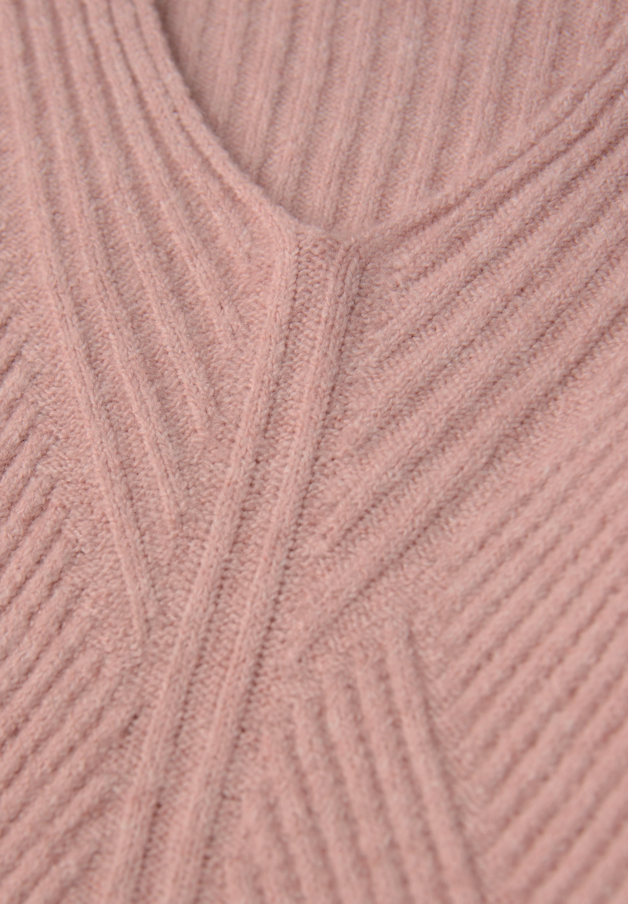 STREET ONE V-Ausschnitt-Pullover in Unifarbe