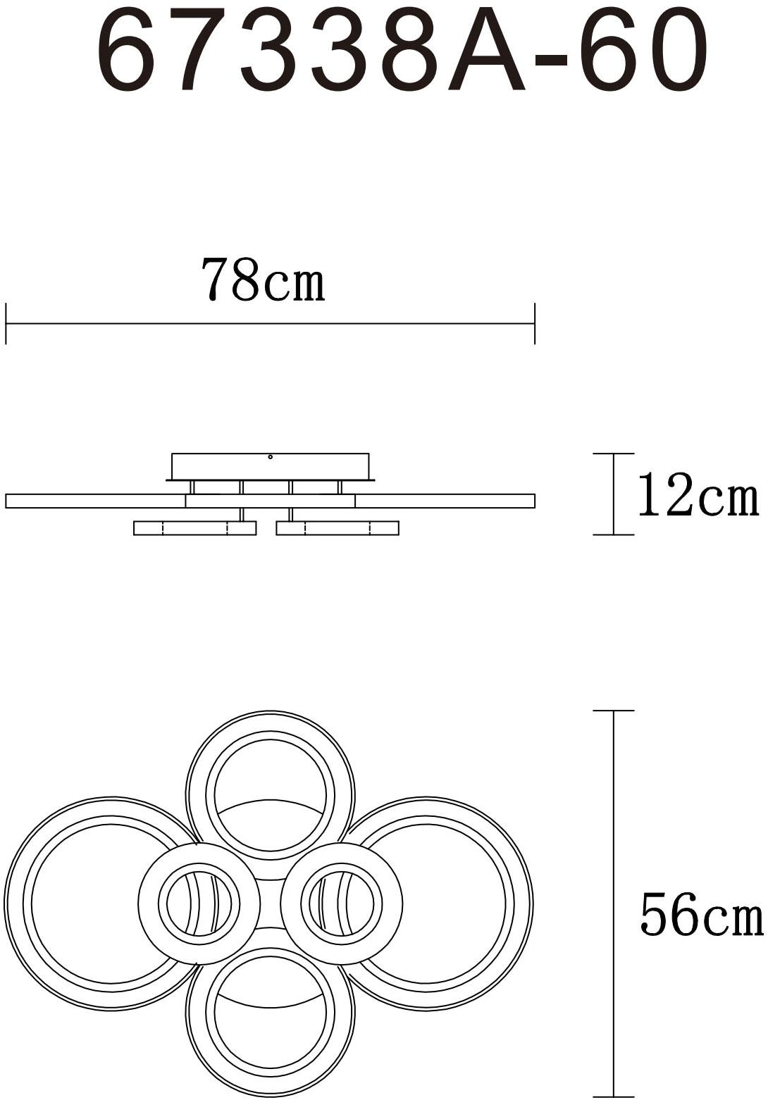GLOBO LIGHTING LED Deckenleuchte »KORA«, Leuchtmittel LED-Modul | LED fest integriert, Deckenlampe/schwarz/anthrazit/Kunststoffkristalle