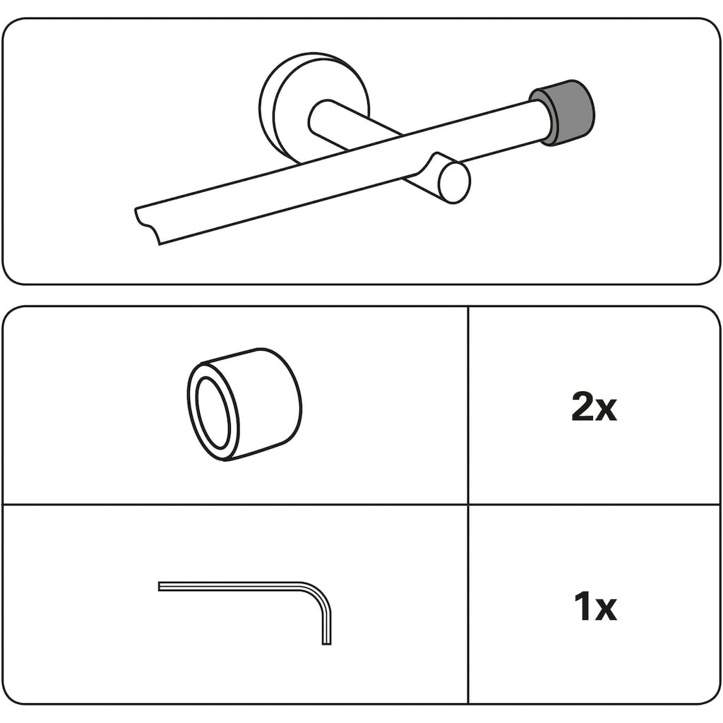 GARDINIA Gardinenstangen-Endstück »Memphis«, (2 St.)