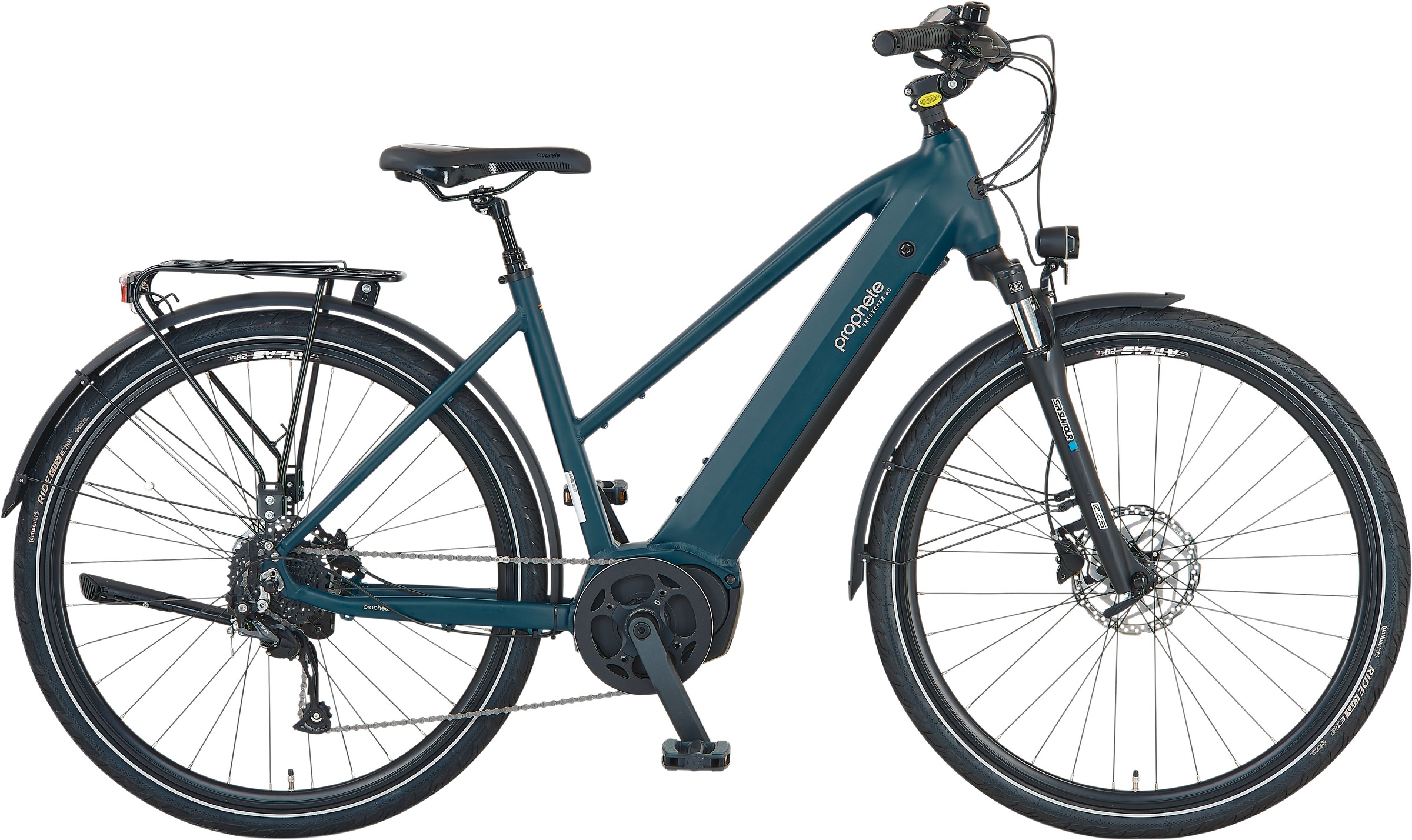 PROPHETE E-Bike "Entdecker 3.0", 50cm, 28 Zoll (71,12cm), blau, Elektrofahrräder, Pedelec, Elektrofahrrad für Damen