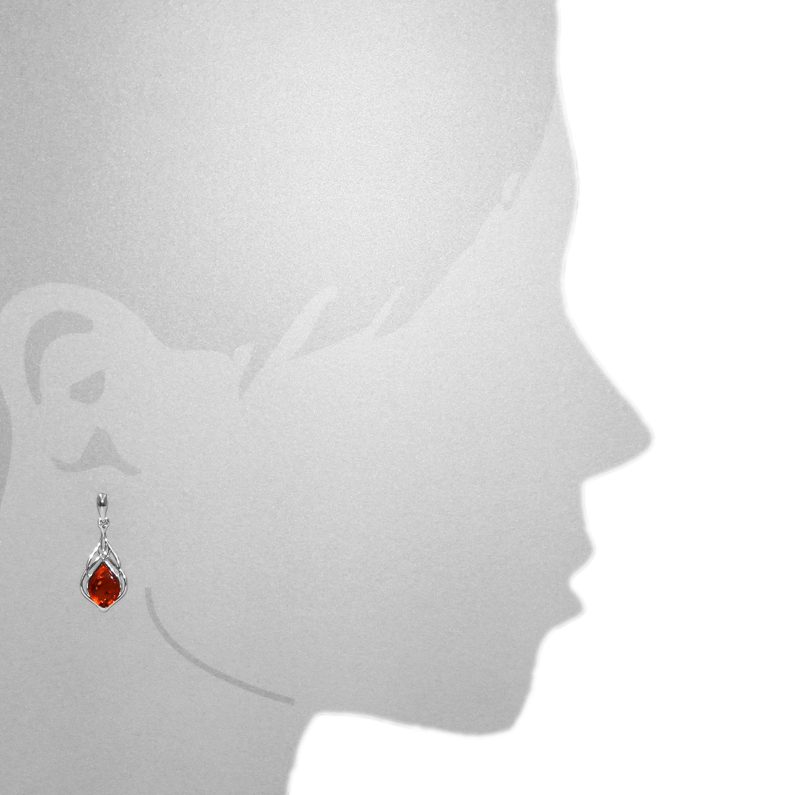 OSTSEE-SCHMUCK Paar Ohrhänger »- Iben - Silber 925/000 - Bernstein«
