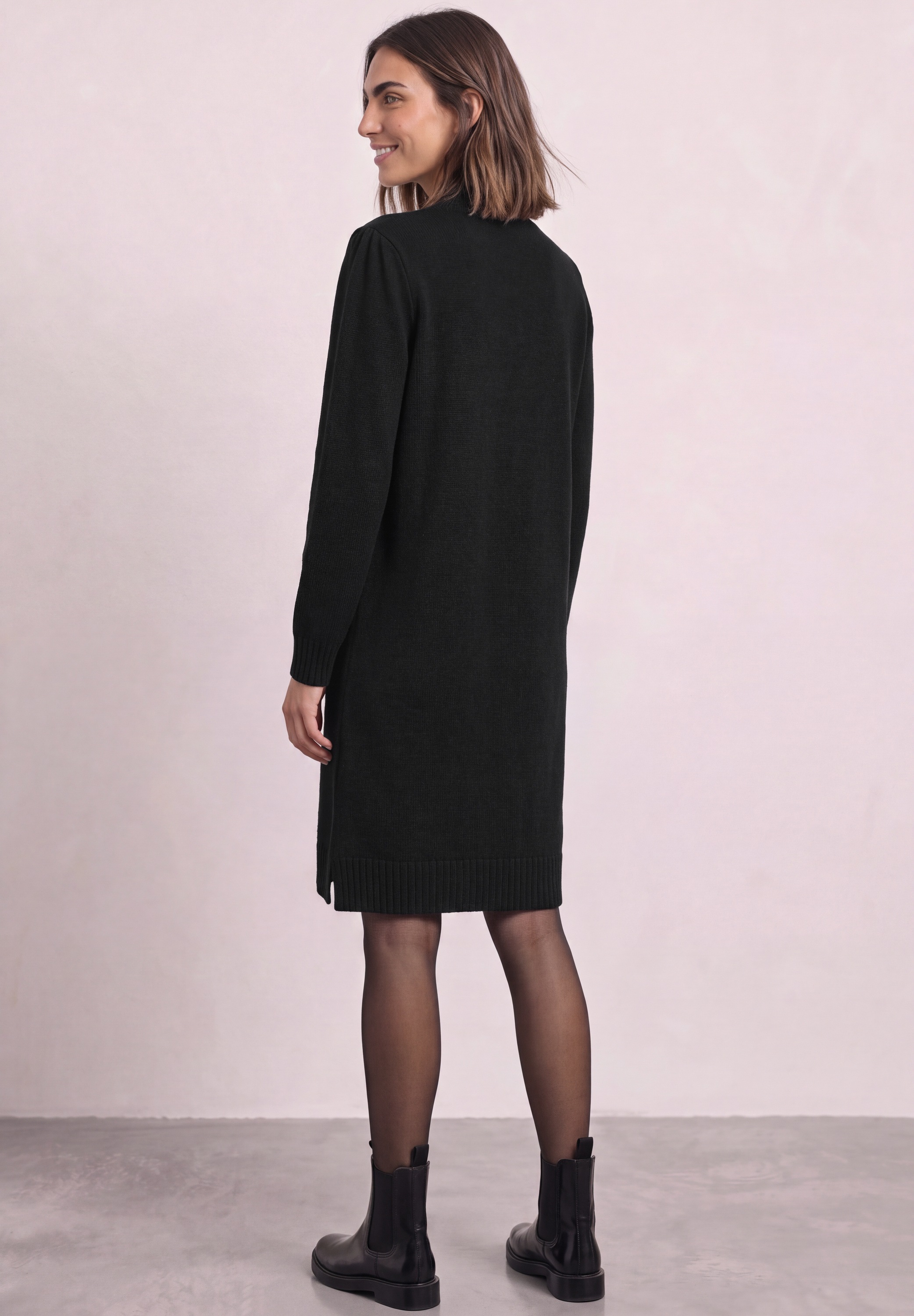 STREET ONE Strickkleid Ohne Taschen in Unifarbe