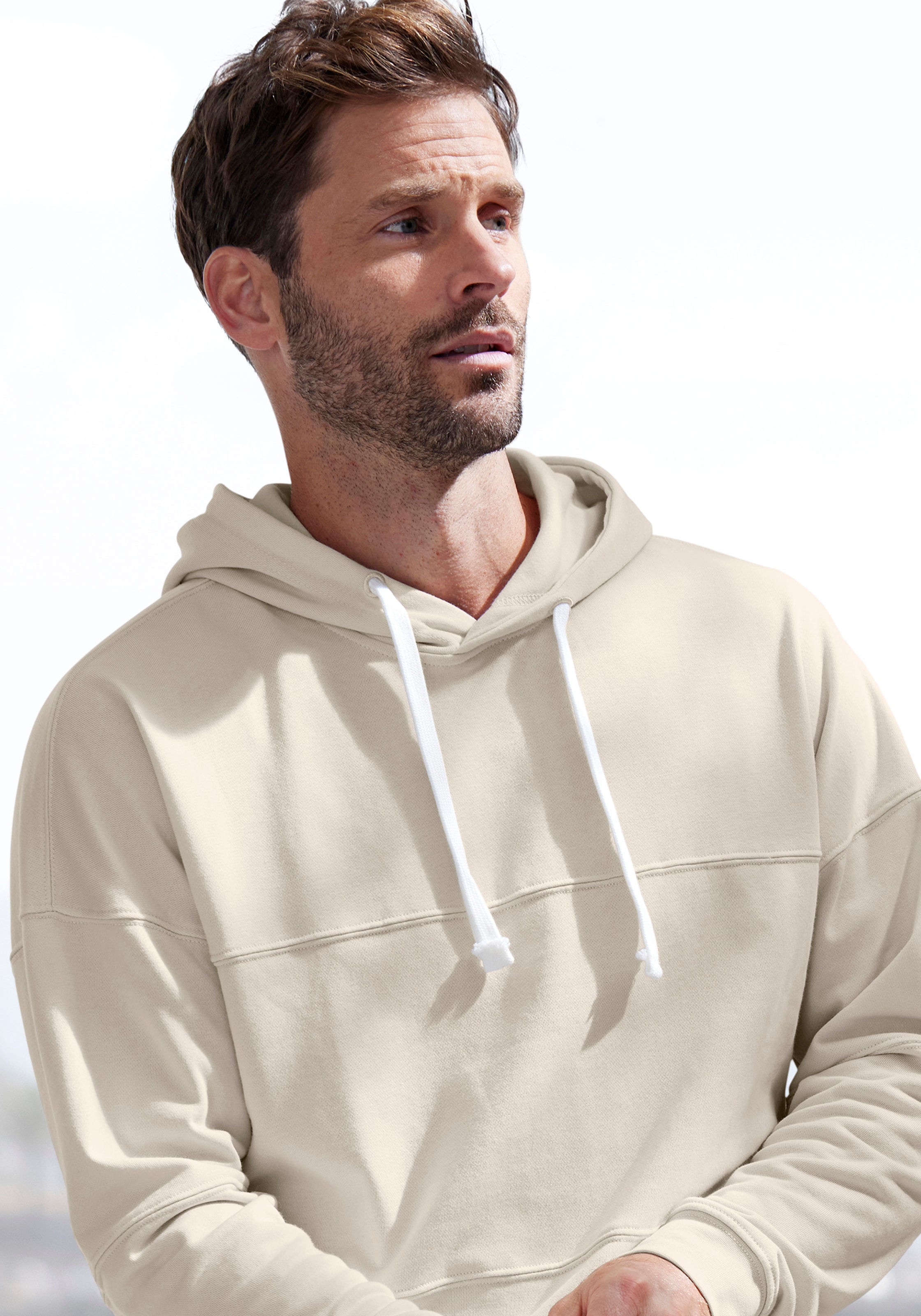 H.I.S Hoodie, Langarm Sweater mit Kapuze, aus Baumwollmischung