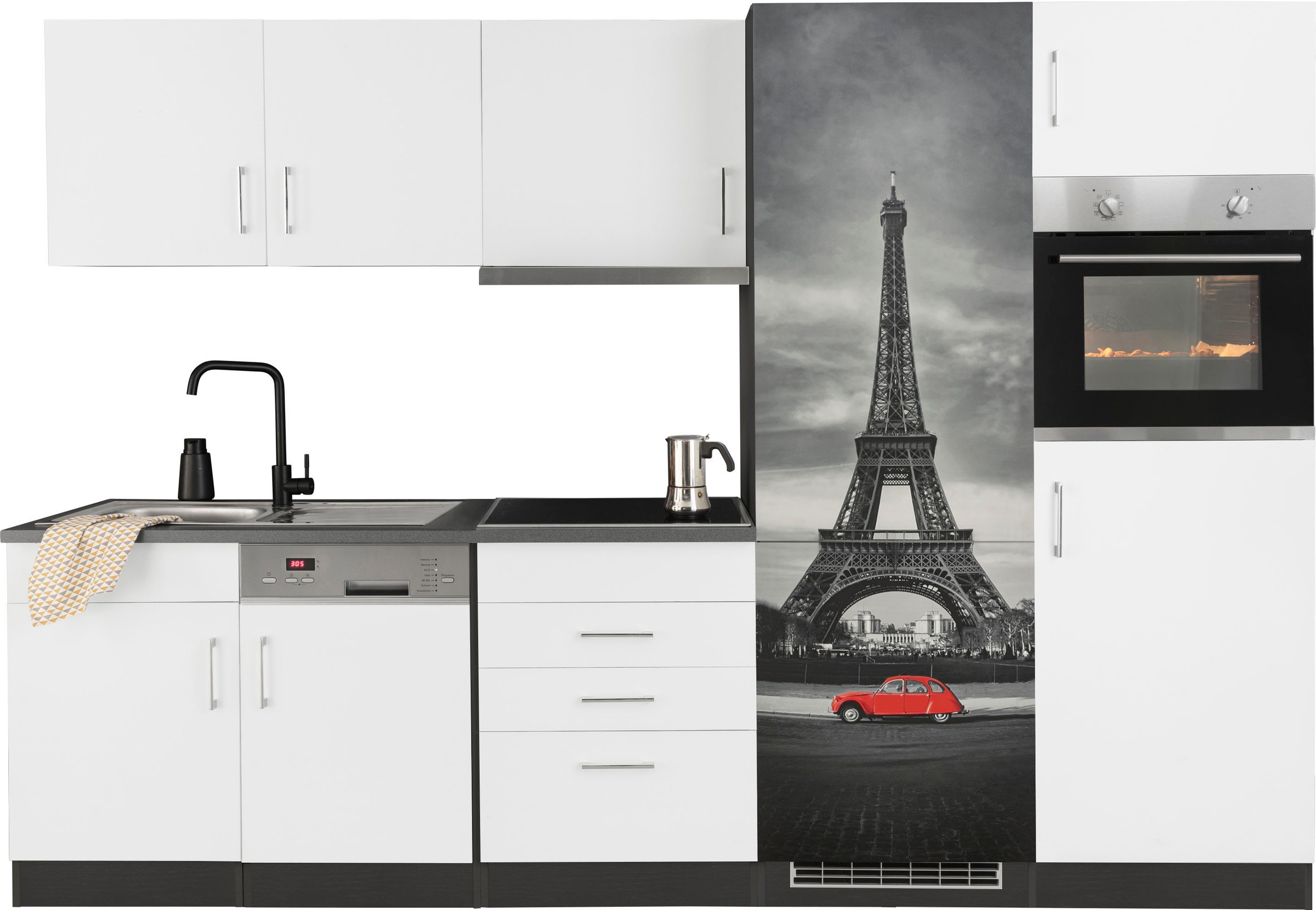 HELD MÖBEL Küchenzeile "Paris", mit E-Geräten, Breite 290 cm günstig online kaufen