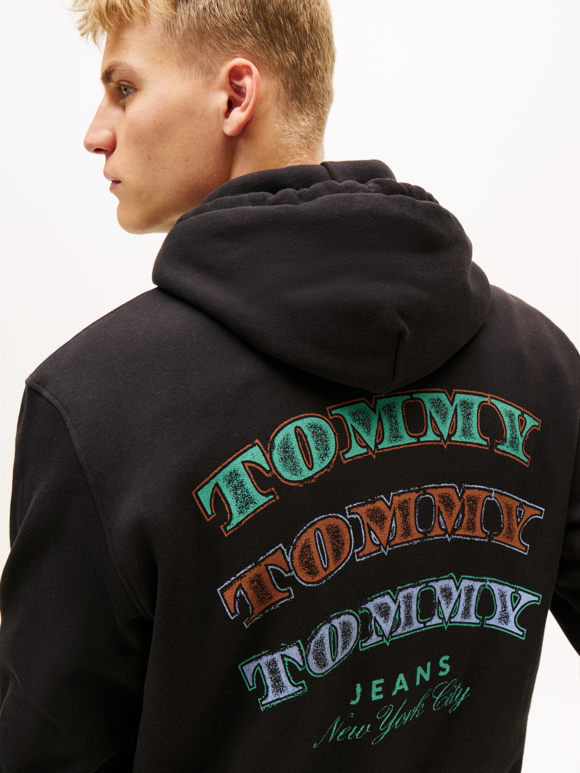 Tommy Jeans Hoodie "TJM DOLLAR STACK", mehrfarbiger Rückenprint, regular fi günstig online kaufen