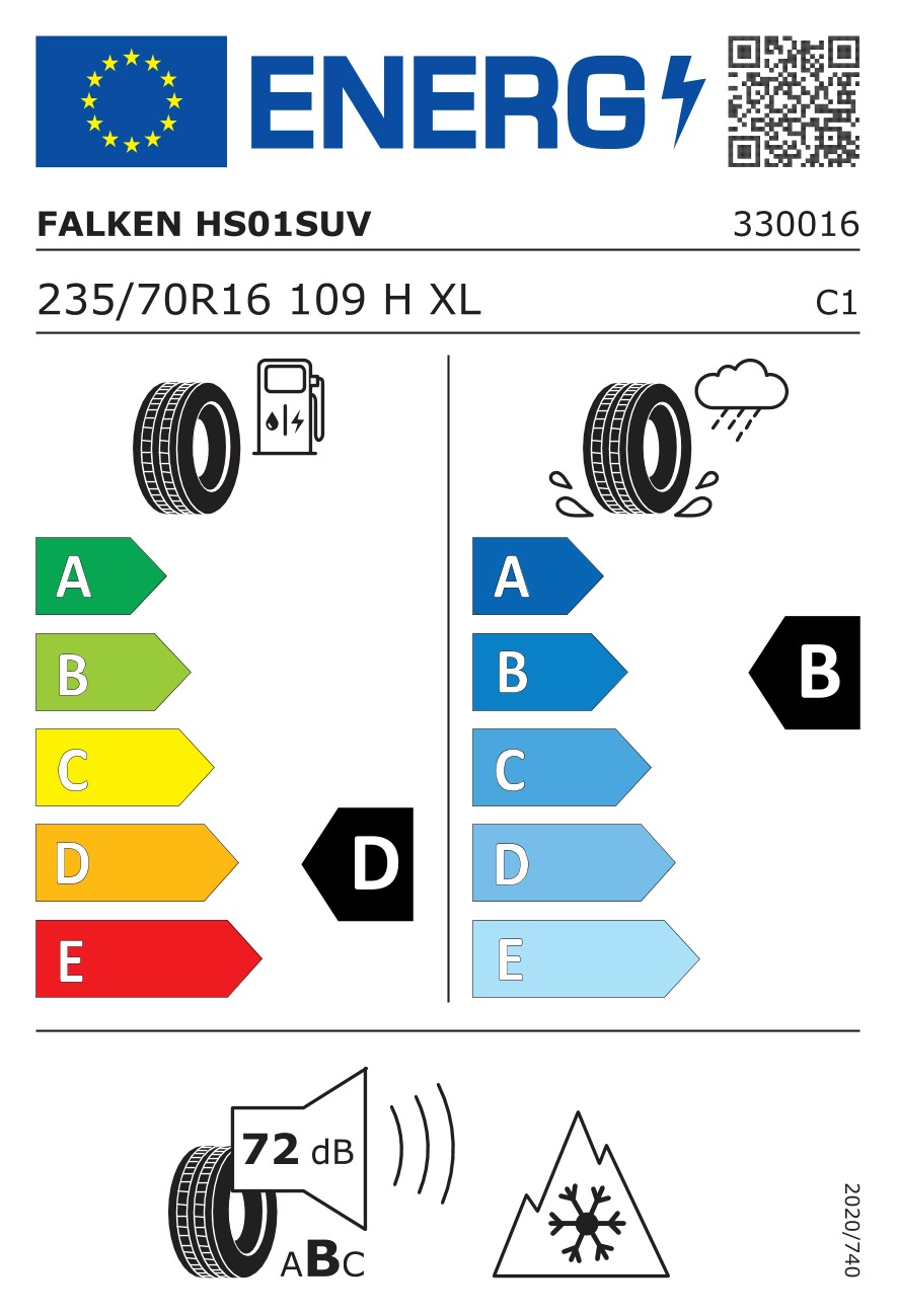 Falken Reifen Winterreifen 235/70 HS01 St.), (1 R16 109H »EuroWinter XL«, | SUV BAUR