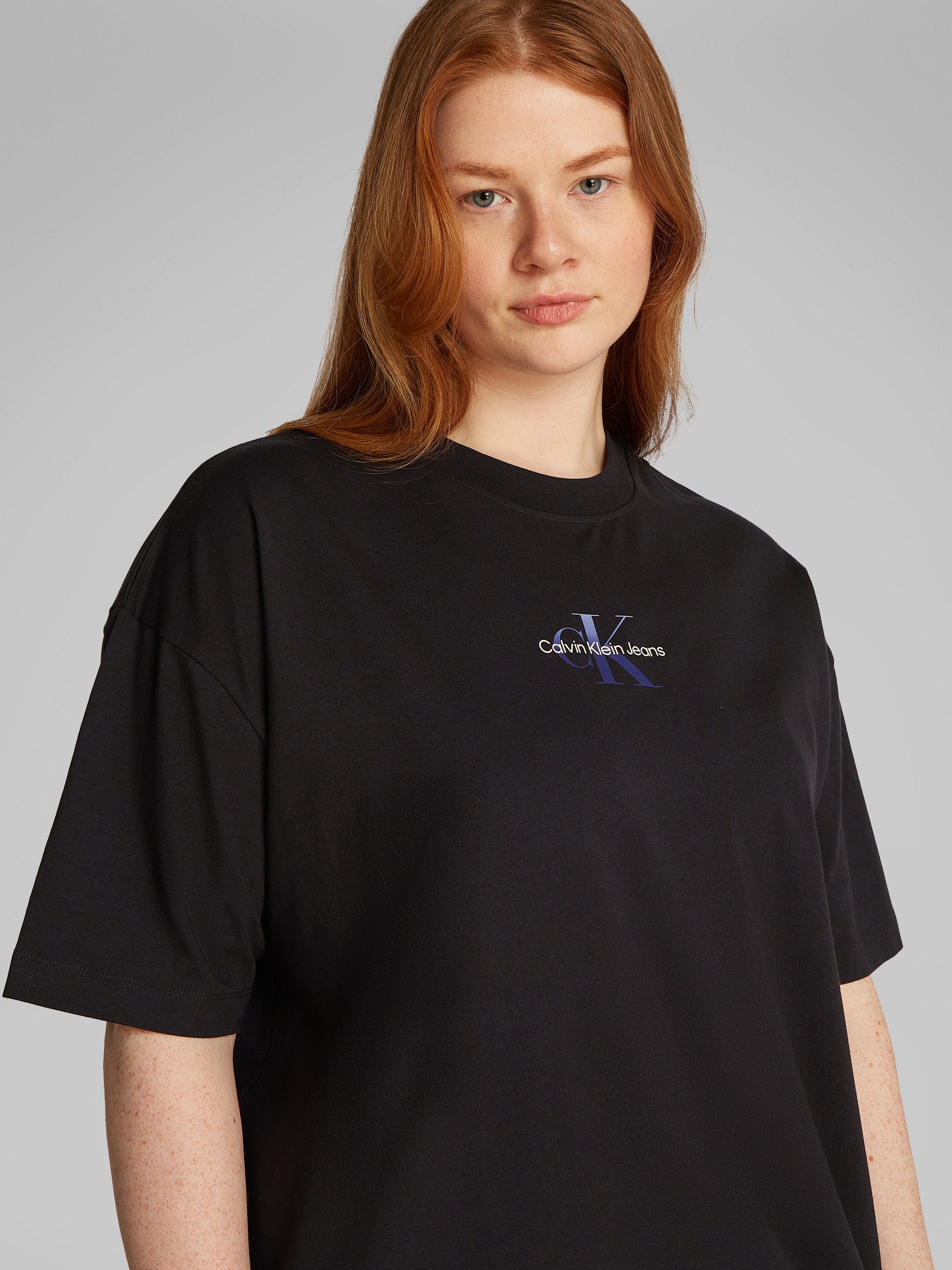 Calvin Klein Jeans Plus Shirtkleid "PLUS GRADIENT MONOLOGO TEE DRESS", in g günstig online kaufen