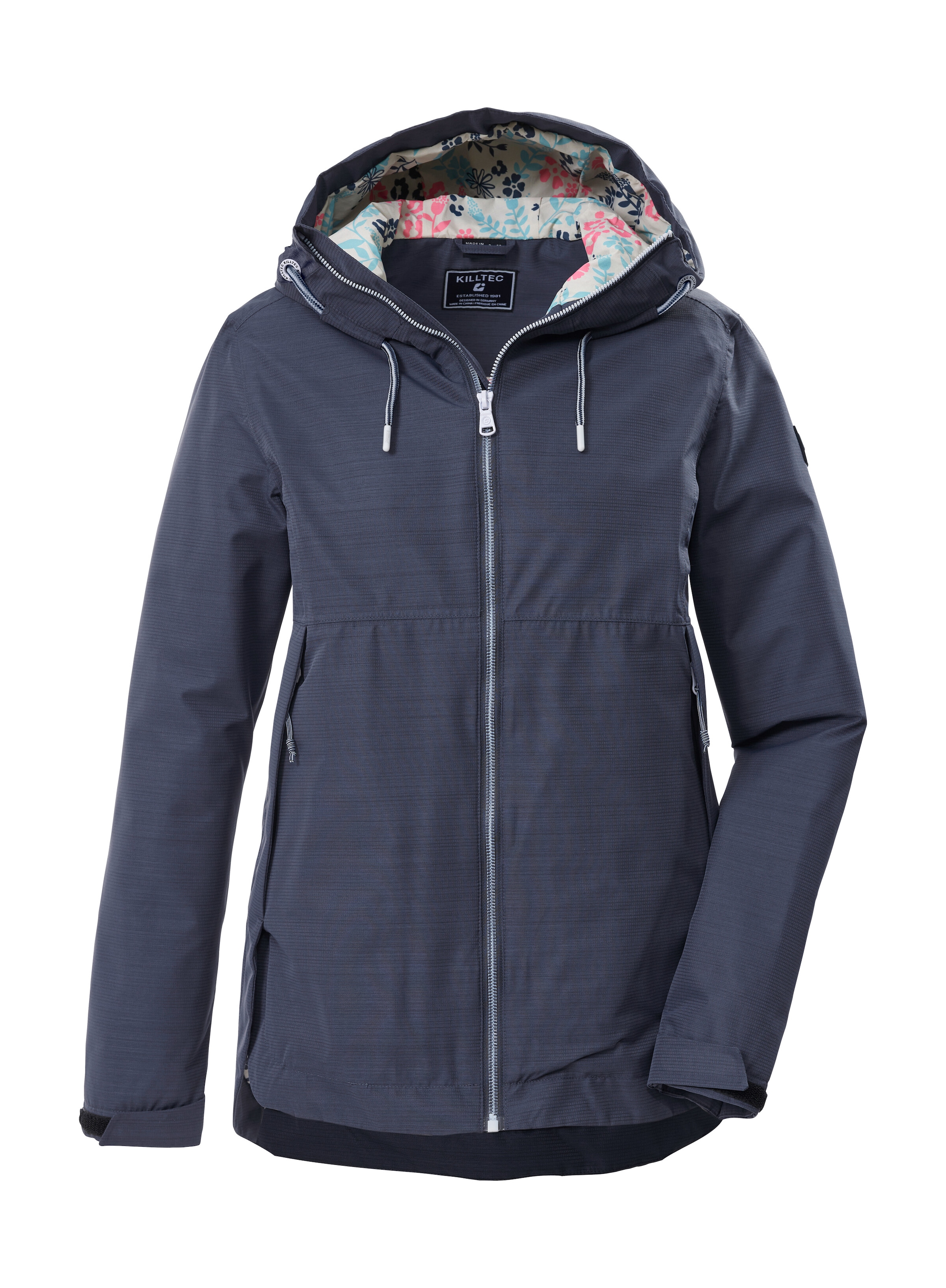 Killtec Funktionsjacke "KOS 62 WMN JCKT" Leichte, wasserdichte Damenjacke mit verstellbarer Kapuze