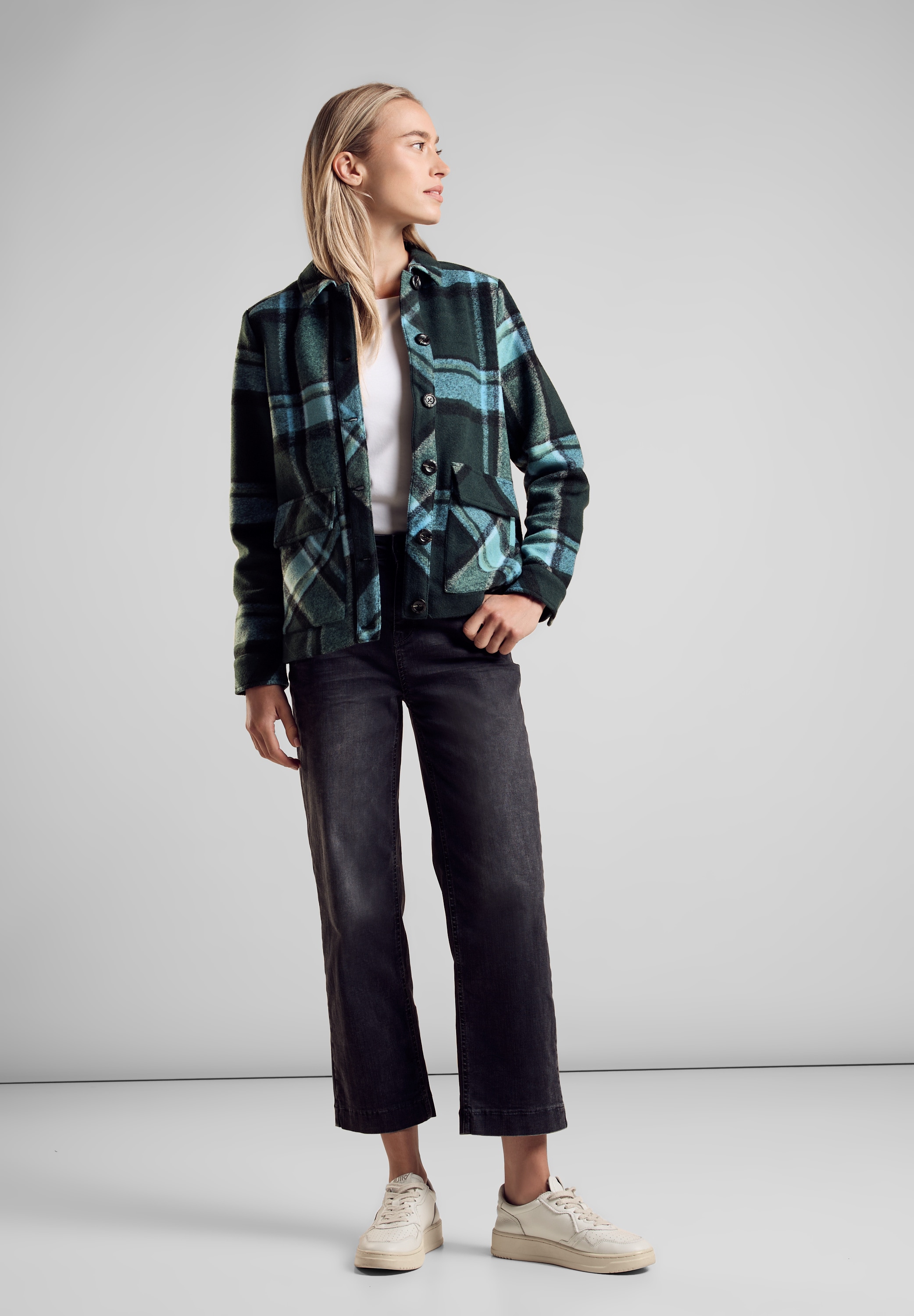 STREET ONE Kurzjacke, ohne Kapuze, mit Knopfleiste