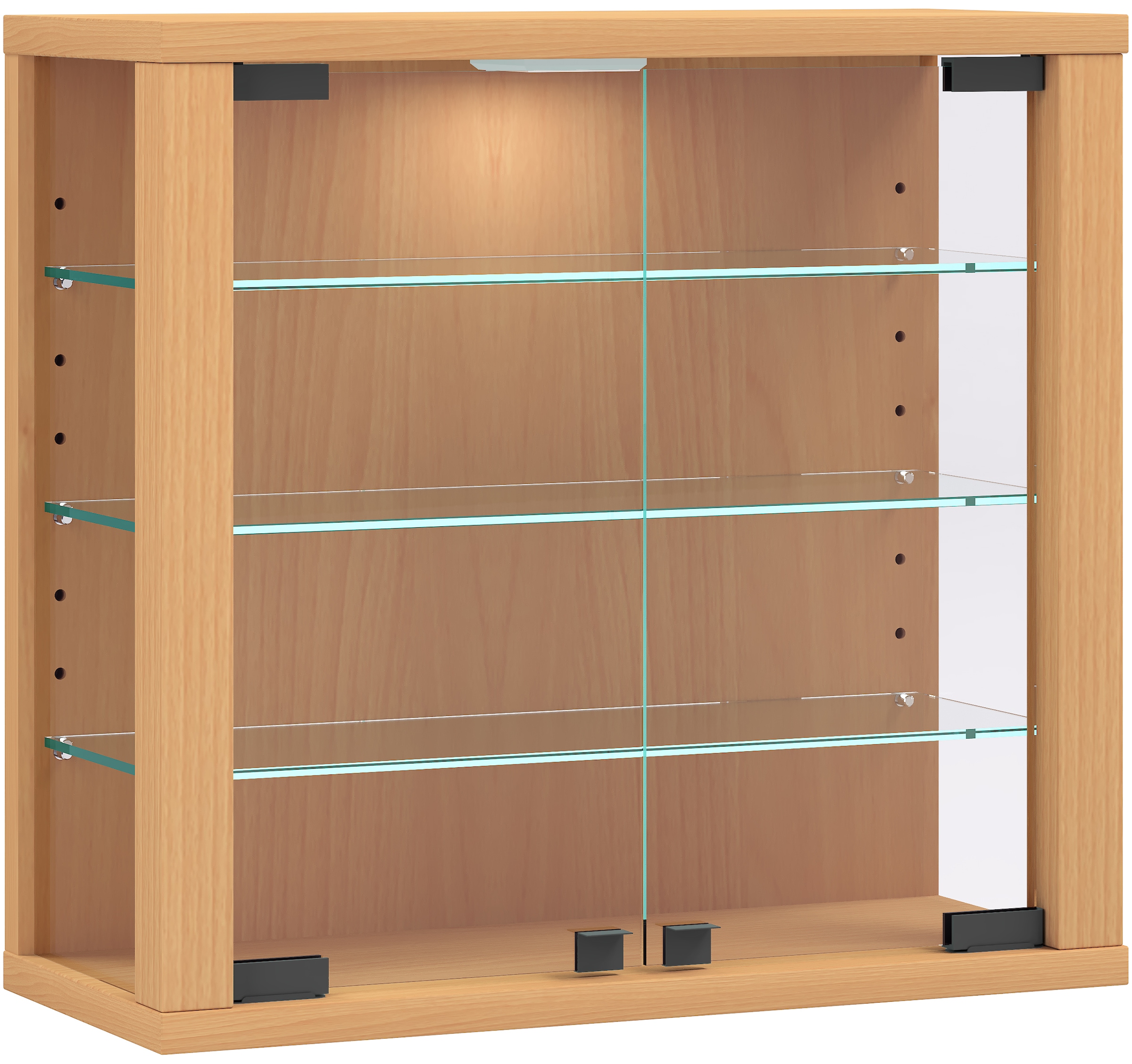VCM Wandregal, Wandvitrine »Vitrosa S« mit ESG-Sicherheitsglas, Maße: H. 40 x B. 43 x T. 18 cm