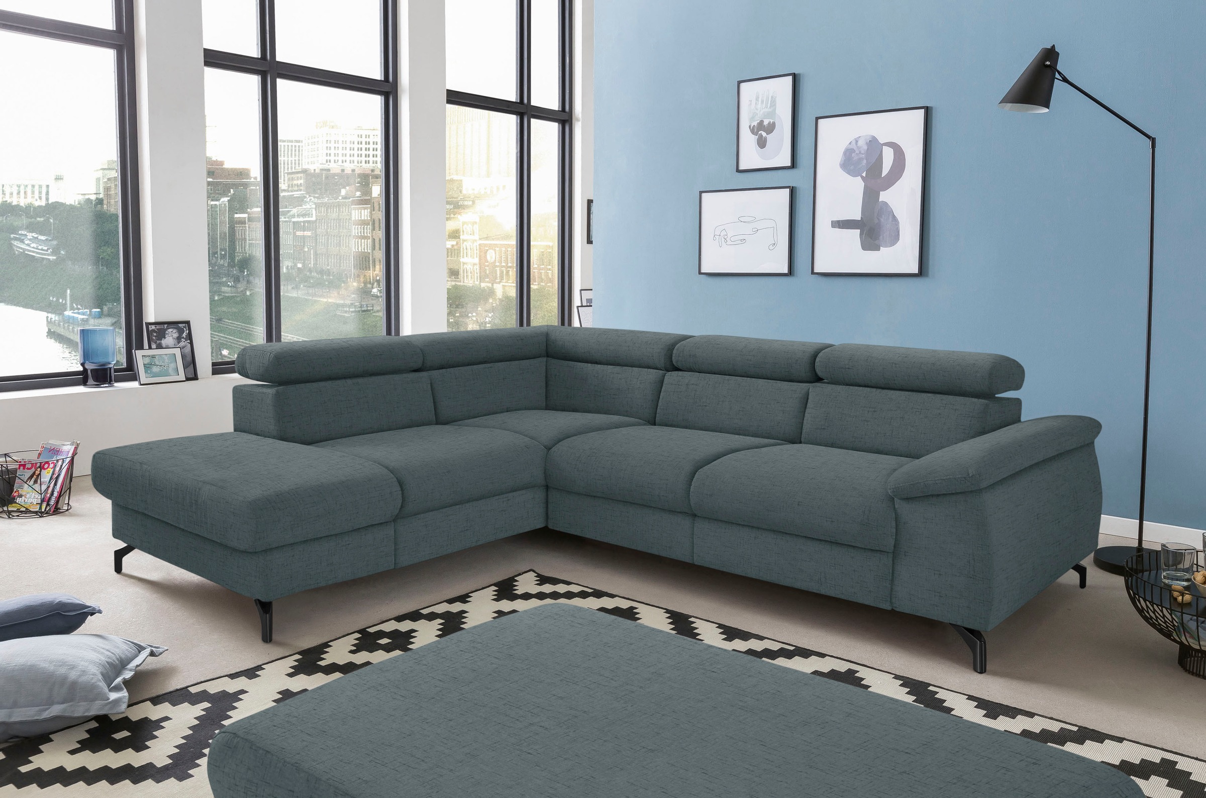 COTTA Ecksofa "Komaris L-Form", mit Kopfteilverstellung, wahlweise mit Bett günstig online kaufen