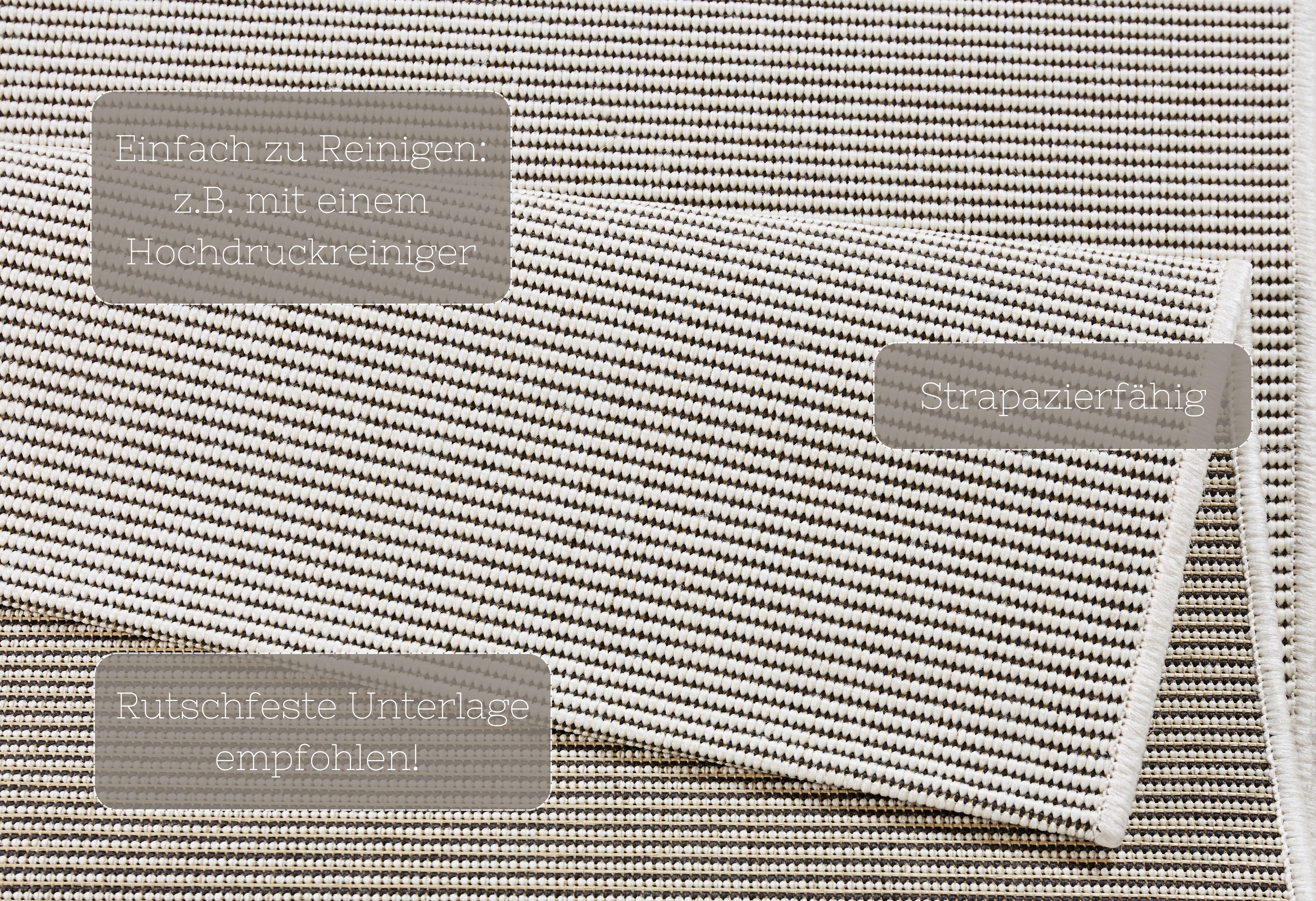 Thumbnail - HANSE Home Teppich "Match" rechteckig 8 mm Höhe In-& Outdoor, Kurzflor, Läufer, Modern, Unifarben, Wohnzimmer, Balkon