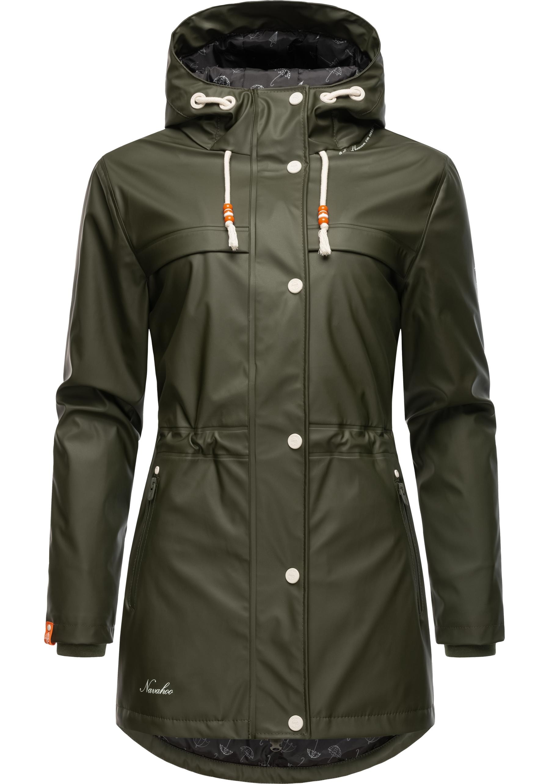 Navahoo Regenmantel "Rainy Forest", modischer Damen Outdoor Regenparka