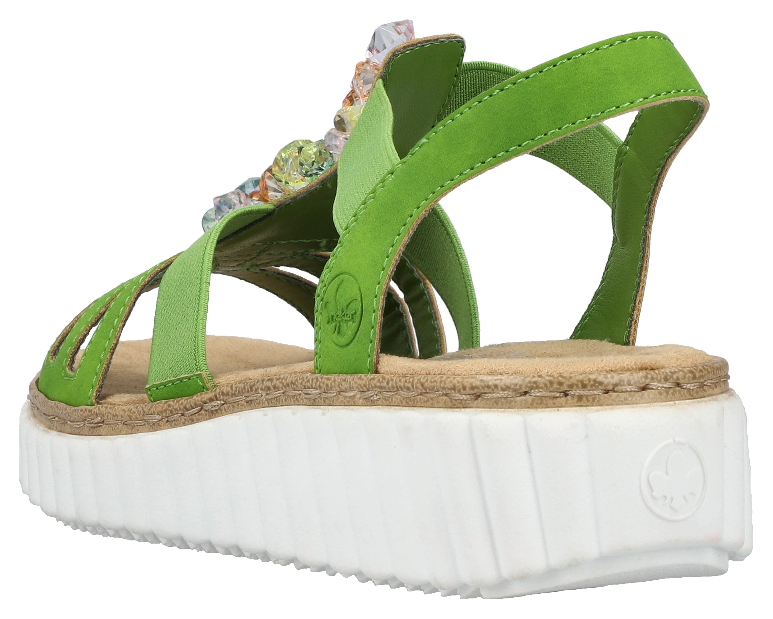 Thumbnail - Rieker Plateausandale Sommerschuh, Sandale, Urlaubschuh mit Gummizügen für guten Sitz