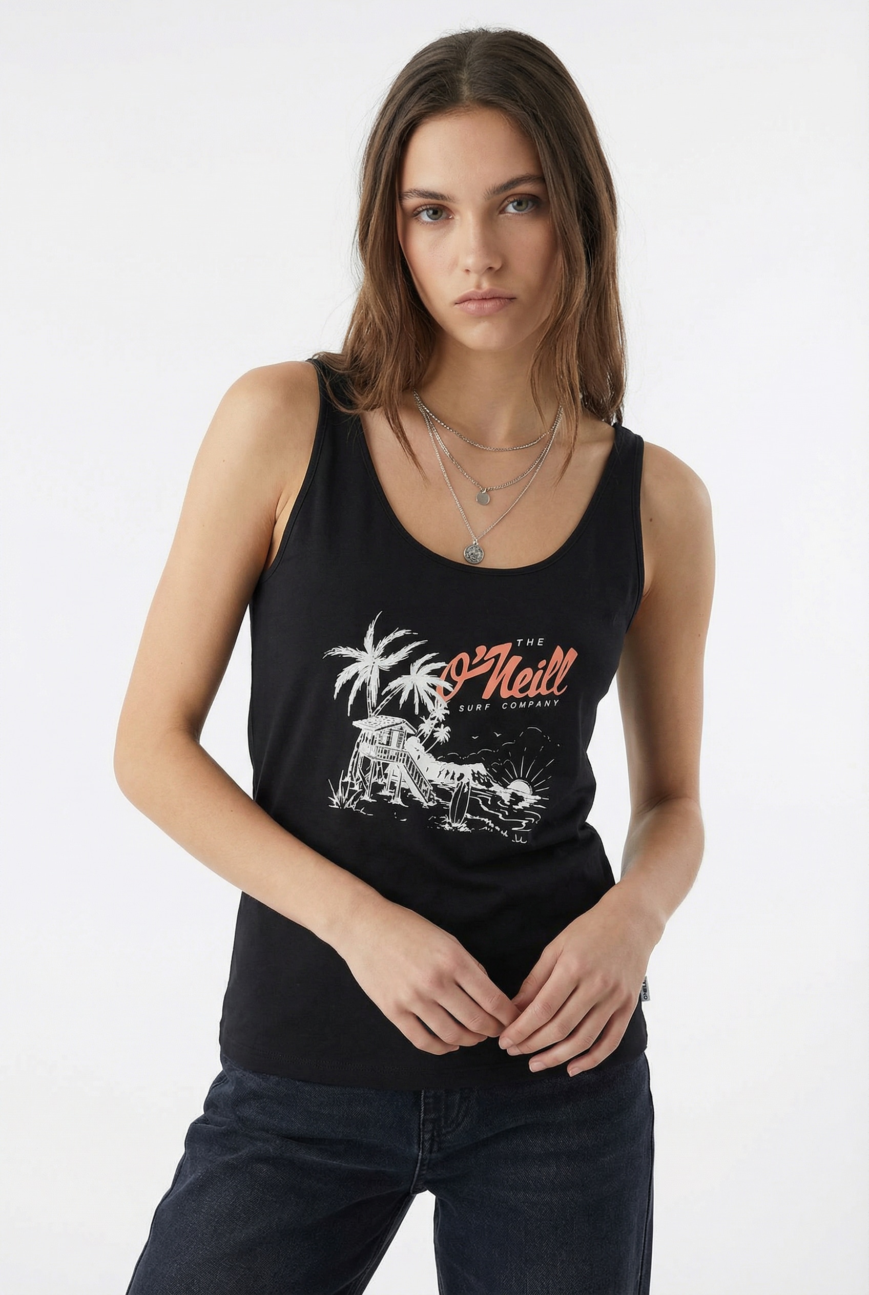 ONeill Tanktop "ONEILL GRAPHIC TANKTOP" ärmelloses Tanktop-Design, aus Baumwolle, sportliche Schnittform