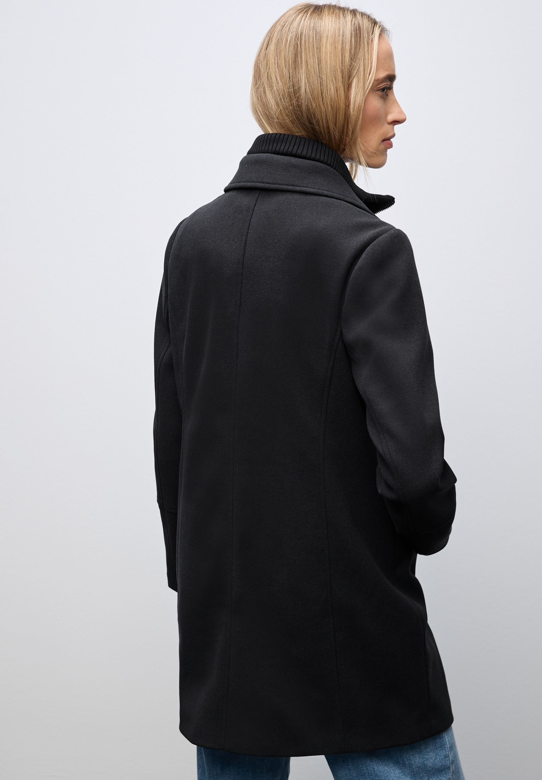 STREET ONE Wollmantel in Woll-Optik