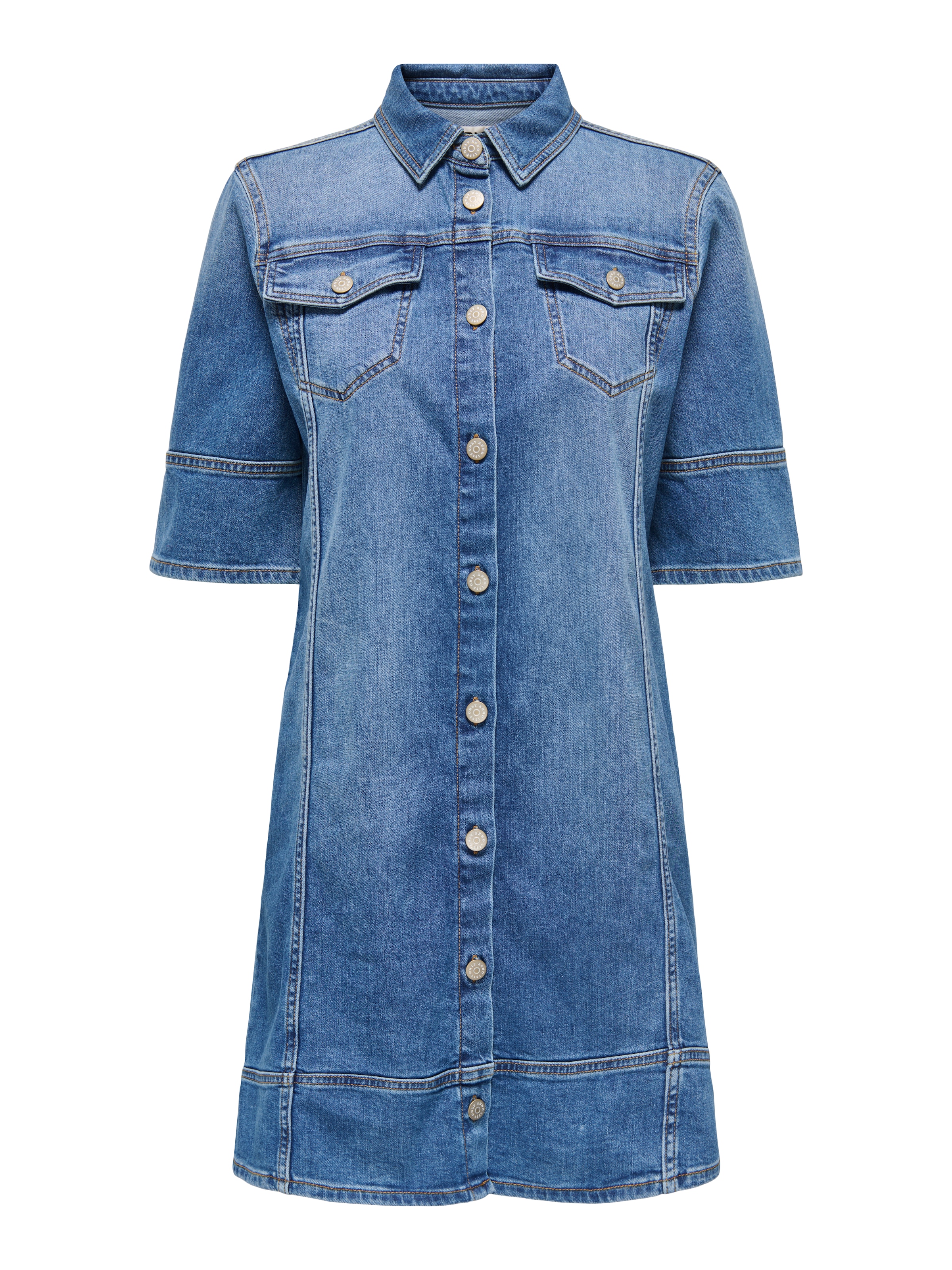 ONLY Jeanskleid "ONLKATERINA 2/4 SHORT DNM DRESS AKM" in A-Linien Form günstig online kaufen