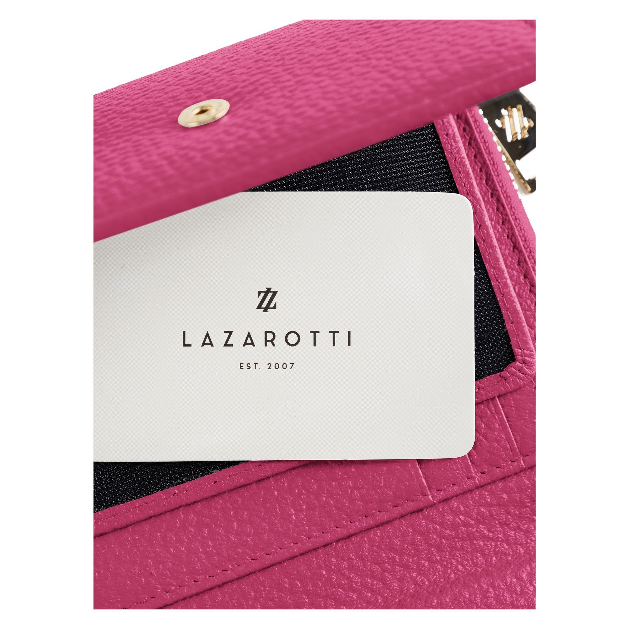 Lazarotti Geldbörse »Bologna Leather Zip-Around Geldbörse Leder 12 cm«