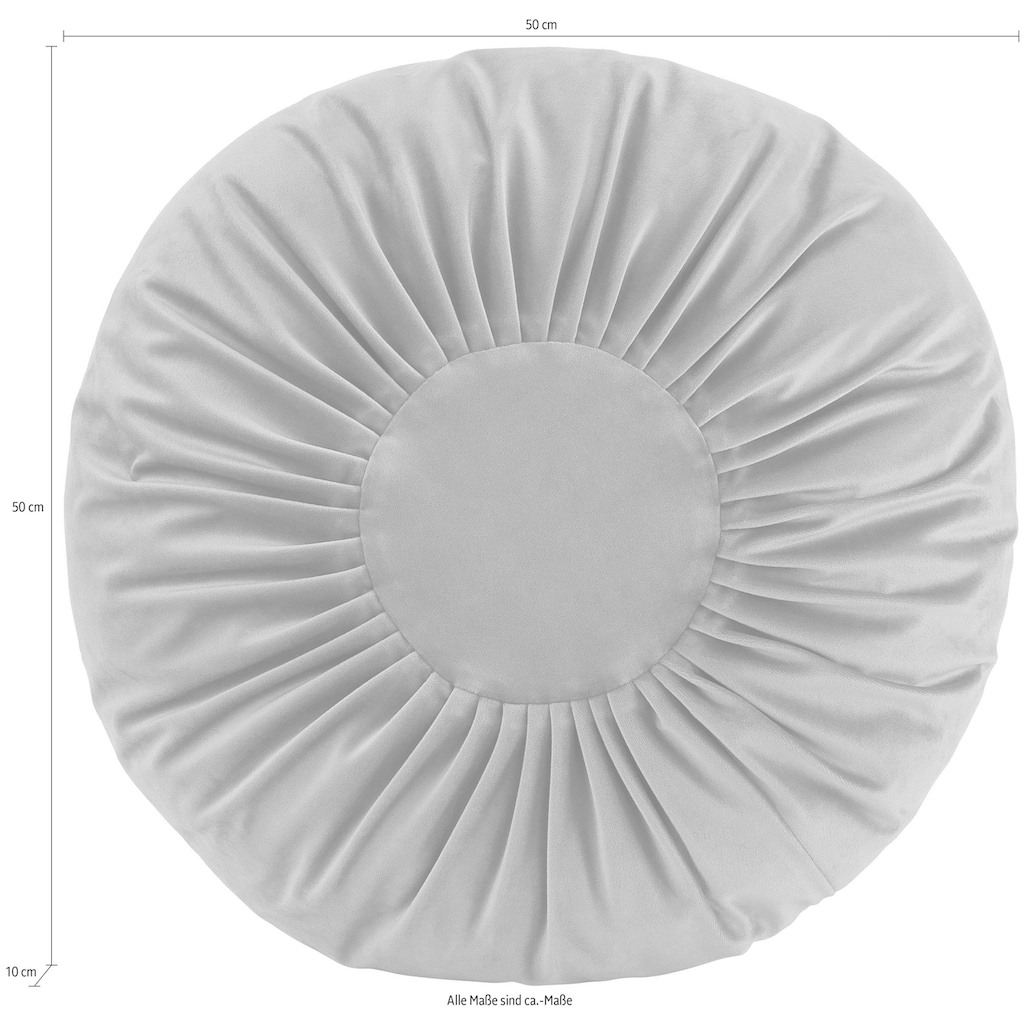 H.O.C.K. Dekokissen »Nobile Samt mit Raffung«, Kissenhülle mit Füllung, 1 Stück
