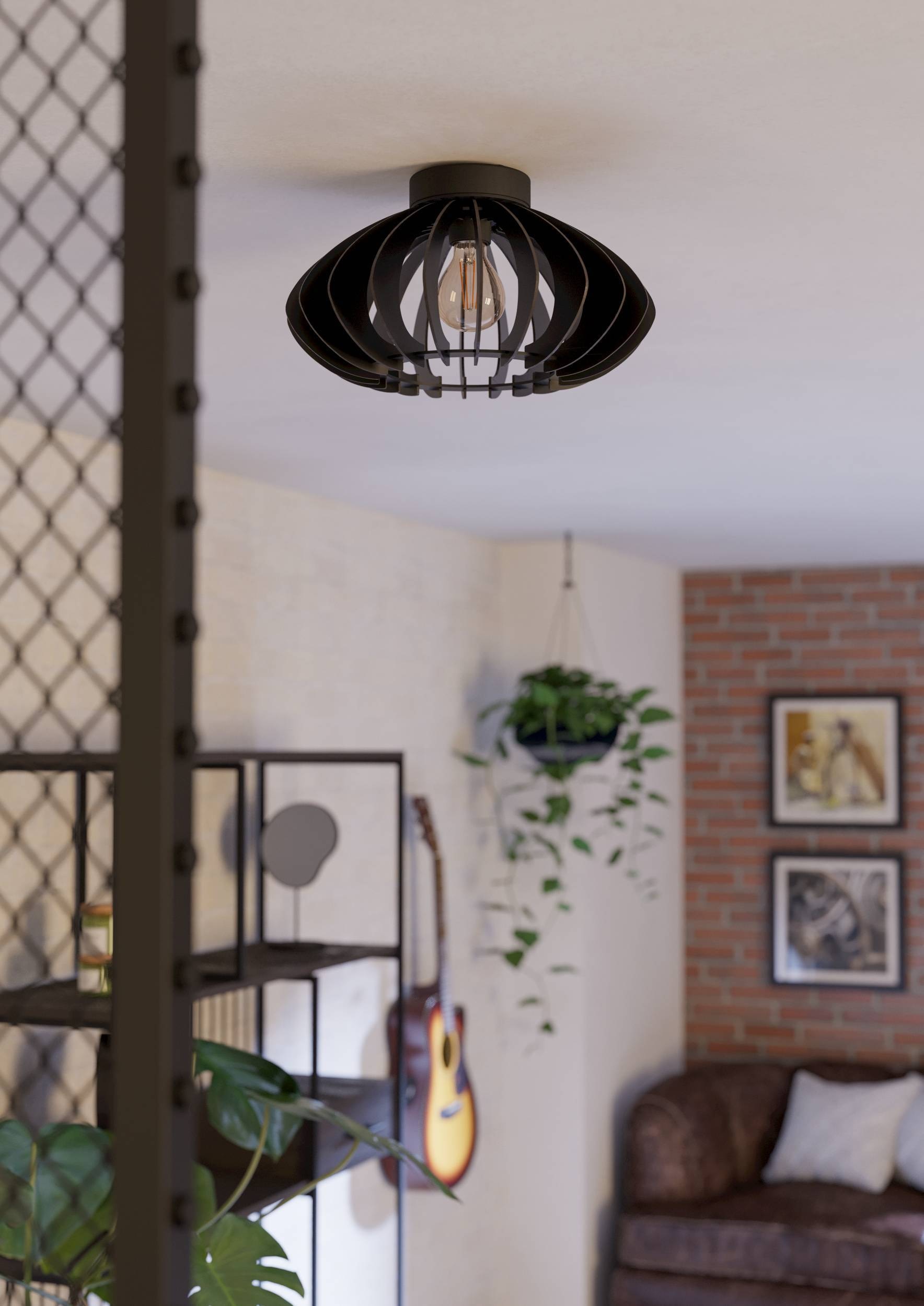 EGLO Deckenleuchte »Cossano 3 Deckenlampe, Vintage, Retro, Japandi, E27, Flurlampe, Lampe« E27 1 Stk.