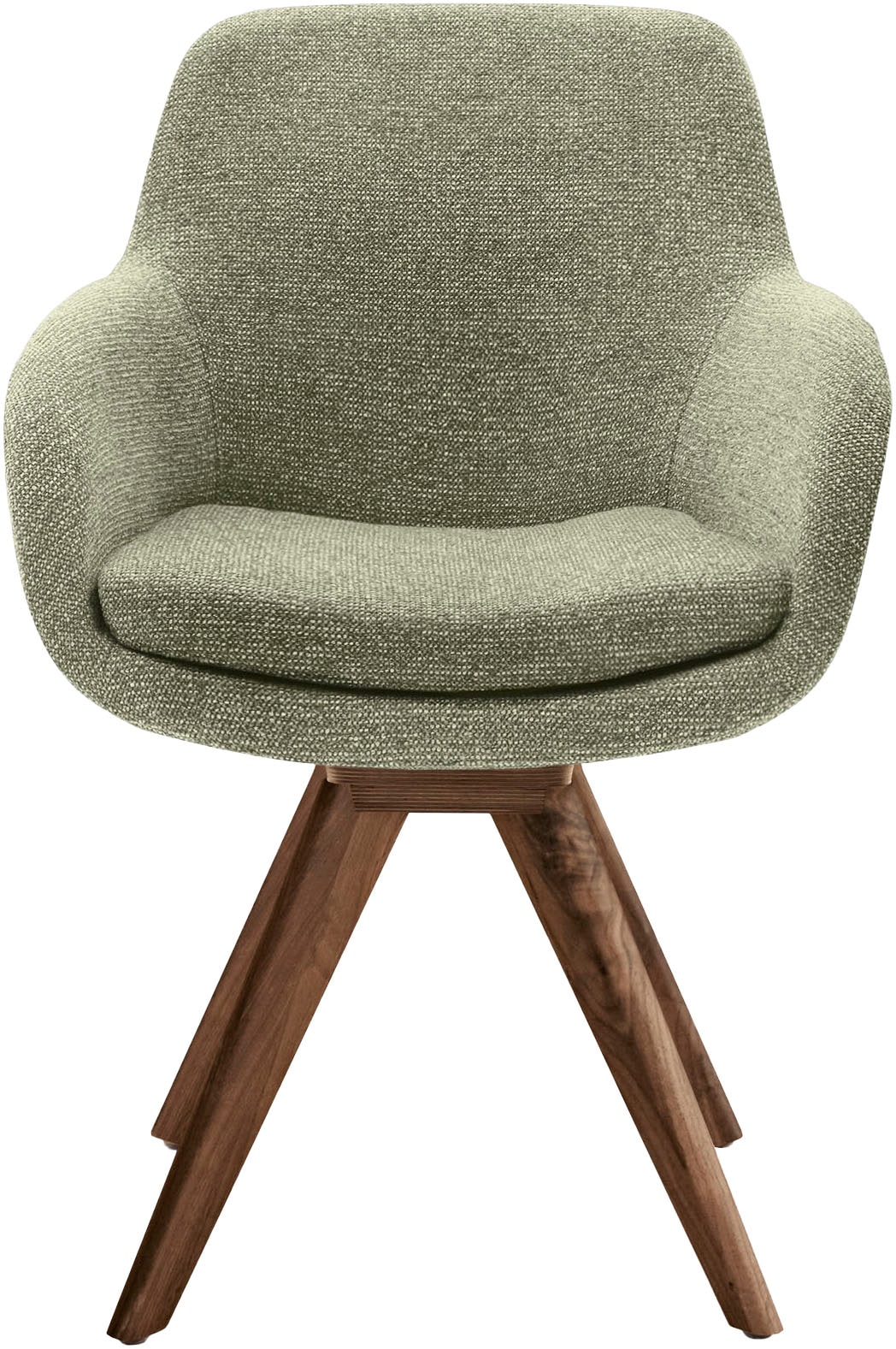Esszimmerstuhl MUSTERRING "Tavia", grün (oliv, wild, nussbau), B:62cm H:86cm T:66cm, Stühle, Esszimmerstuhl, Stativgestell Wildnussbaum, Drehfunktion optional, diverse Farben