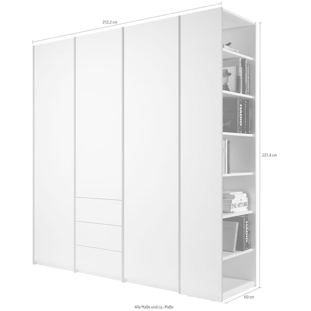 Müller SMALL LIVING Kleiderschrank »Modular Plus Variante 3«, 3 geräumige  Schubladen, Anbauregal links oder rechts montierbar | BAUR