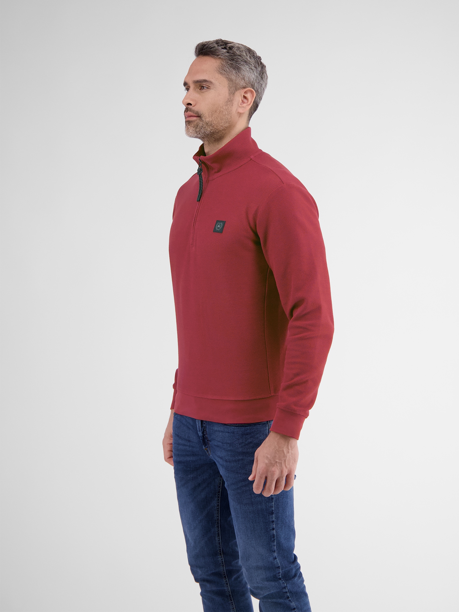 LERROS Sweatshirt »LERROS Troyer-Sweatshirt in Strukturqualität«
