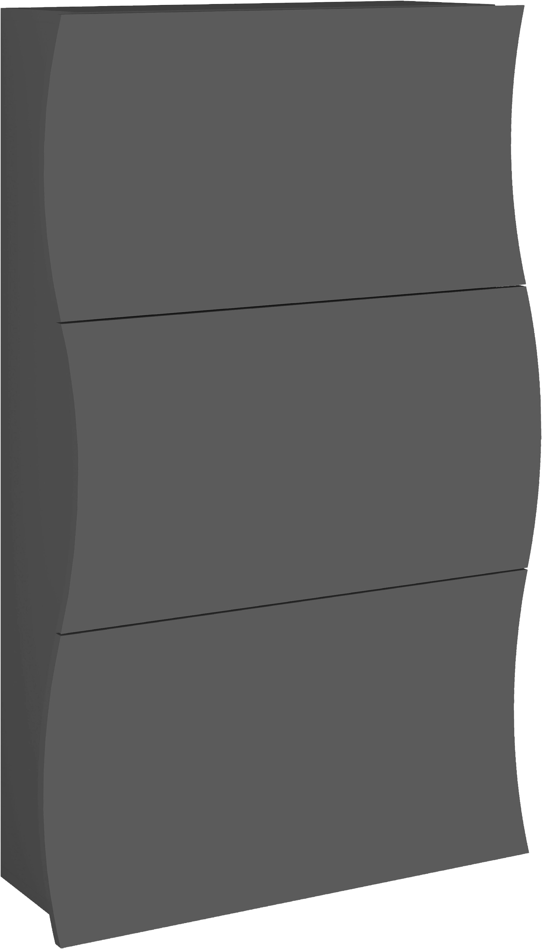 Home affaire Schuhschrank "Schuhschrank mit Klappen / Schuhkommode, Höhe 121 cm" onda 71 cm breit, Anthrazit,mit 3 klapptüren, made in italy