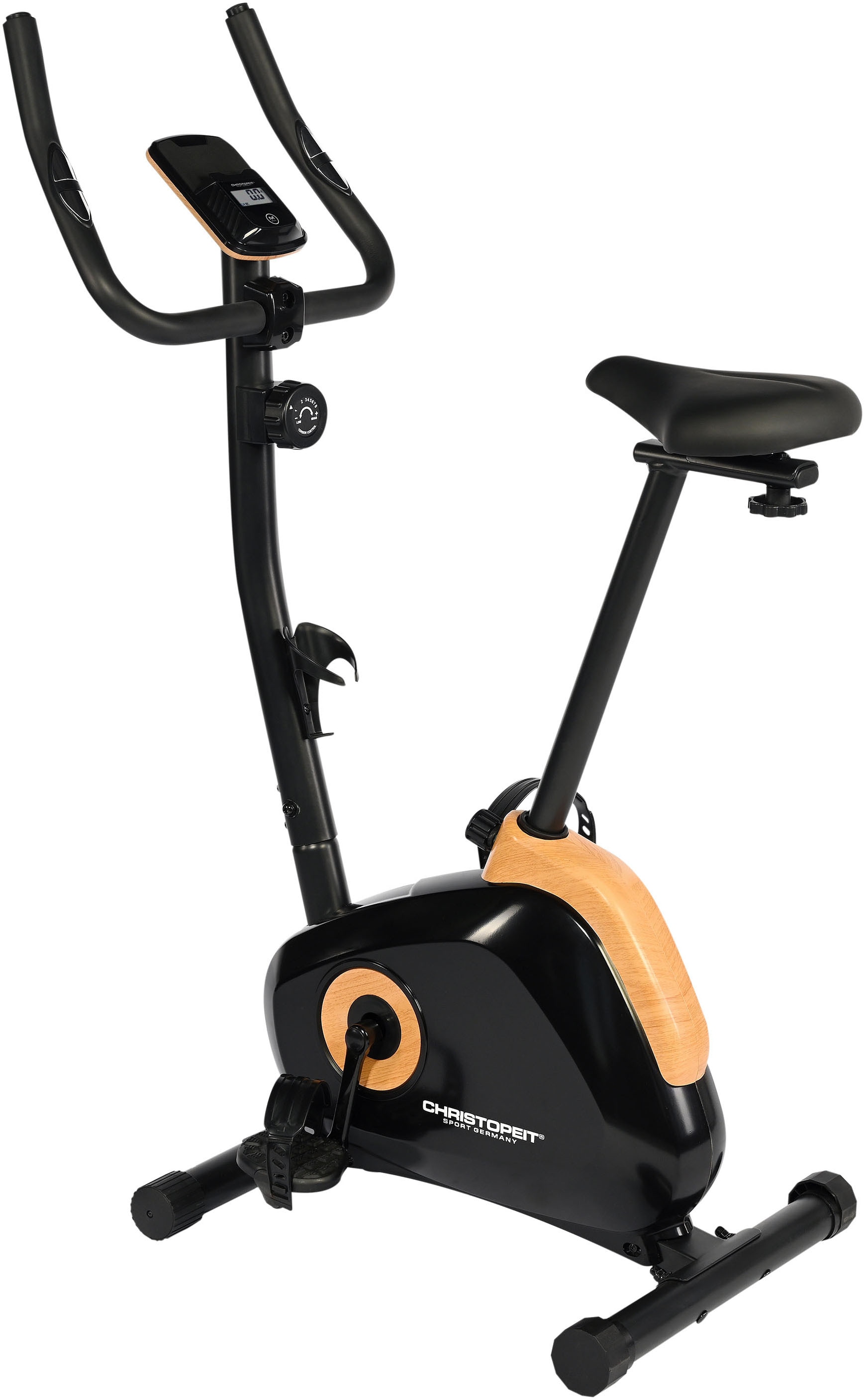 Christopeit Sport Heimtrainer "HT 2.1", (3-teilige Pedalarmkurbel), Schwungmasse ca. 5 kg, 8 Widerstandsstufen