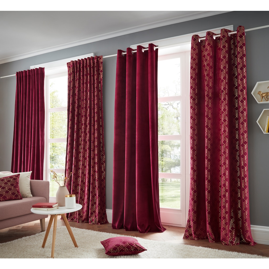 my home Vorhang »Velvet Uni«, (2 St.), Samt