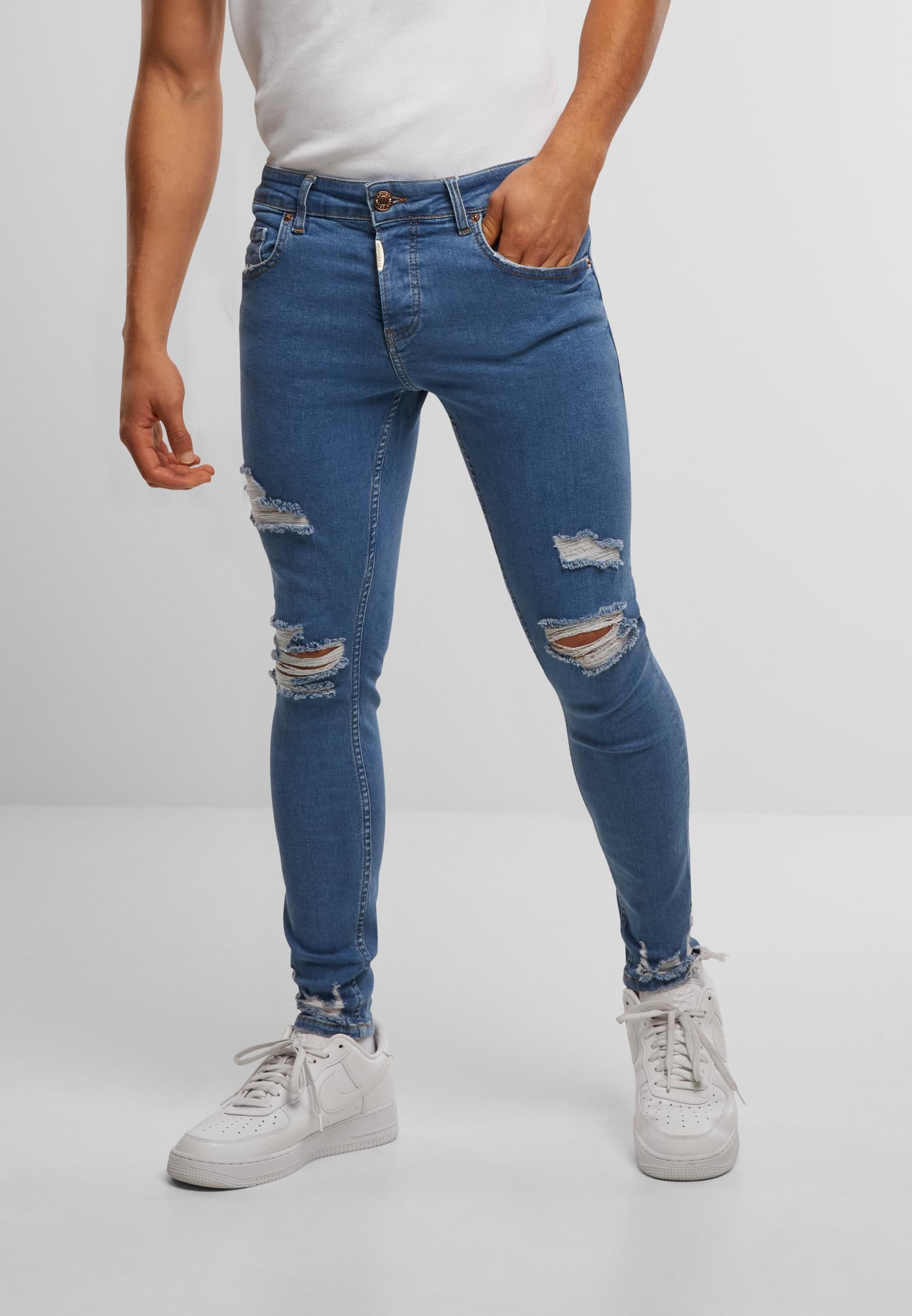 2Y Studios Bequeme Jeans »2Y Studios Herren 2Y Destroyed Cropped Skinny Fit Denim«