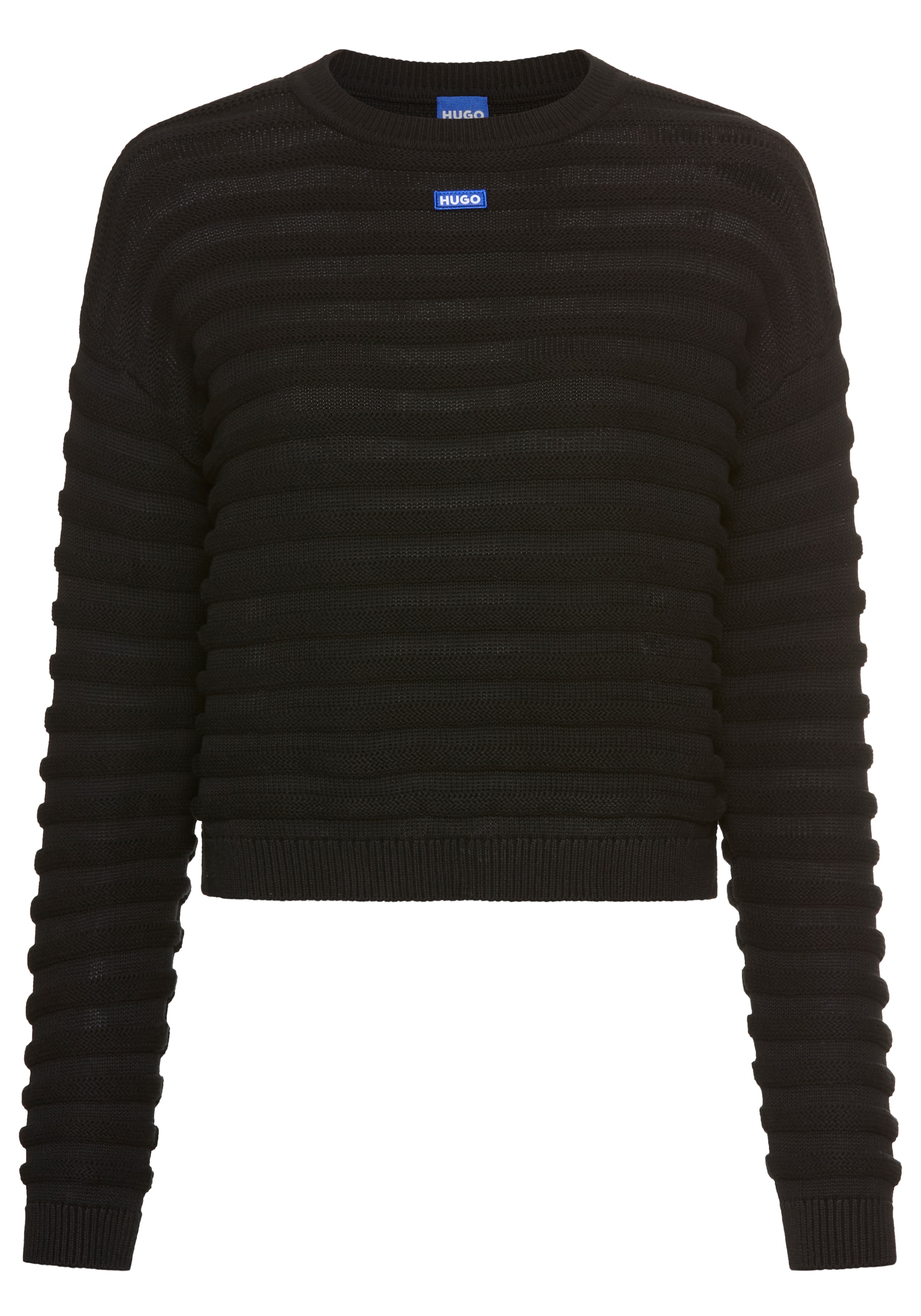 HUGO Blue Strickpullover »Slummya«, mit dezenter Streifenstruktur